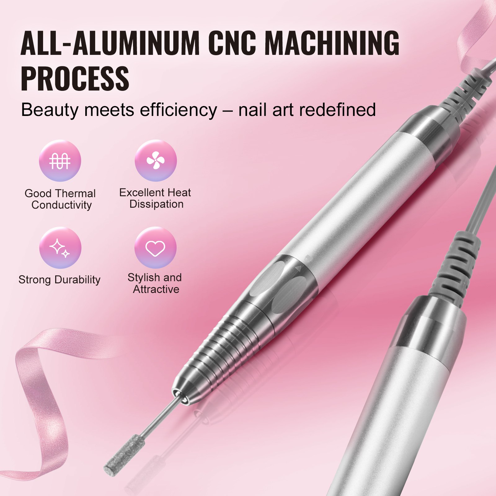 Ηλεκτρικό ασύρματο τρυπάνι νυχιών VEVOR με μοτέρ χωρίς ψήκτρες 35000 RRM & βάση φόρτισης Ηλεκτρικό ασύρματο τρυπάνι νυχιών VEVOR με μοτέρ χωρίς ψήκτρες 35000 RRM & βάση φόρτισης