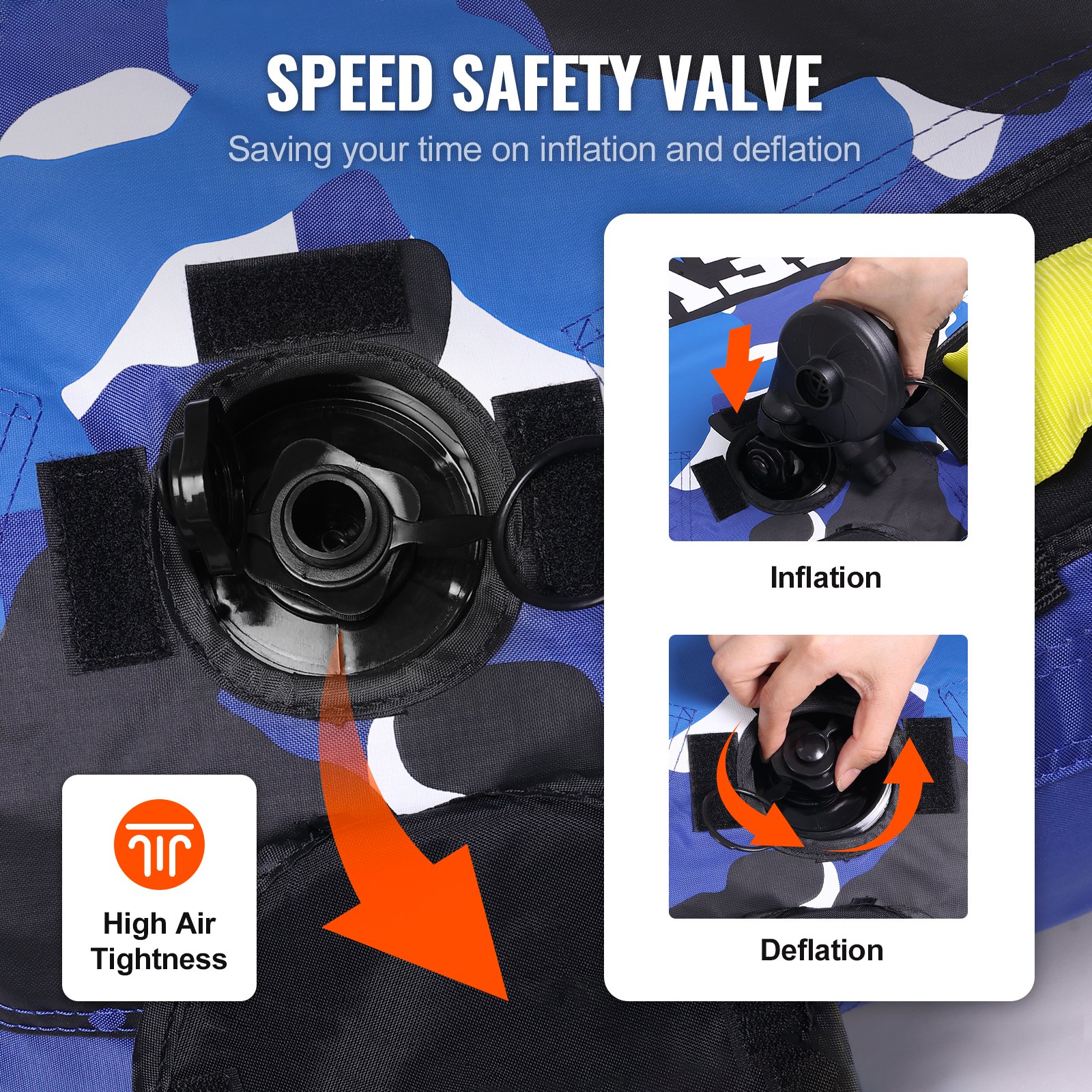 Ρυμουλκούμενος σωλήνας VEVOR για βαρκάδα, Φουσκωτοί σωλήνες και ρυμουλκούμενα σκάφους για 1-2 αναβάτες, 137 κιλά, Στρογγυλός ρυμουλκούμενος σωλήνας 51,8" για έλξη σκάφους για θαλάσσια σπορ, Πλήρες κάλυμμα από νάιλον, λαβές EVA και βαλβίδα ασφαλείας ταχύτητας Ρυμουλκούμενος σωλήνας VEVOR για βαρκάδα, Φουσκωτοί σωλήνες και ρυμουλκούμενα σκάφους για 1-2 αναβάτες, 137 κιλά, Στρογγυλός ρυμουλκούμενος σωλήνας 51,8" για έλξη σκάφους για θαλάσσια σπορ, Πλήρες κάλυμμα από νάιλον, λαβές EVA και βαλβίδα ασφαλείας ταχύτητας