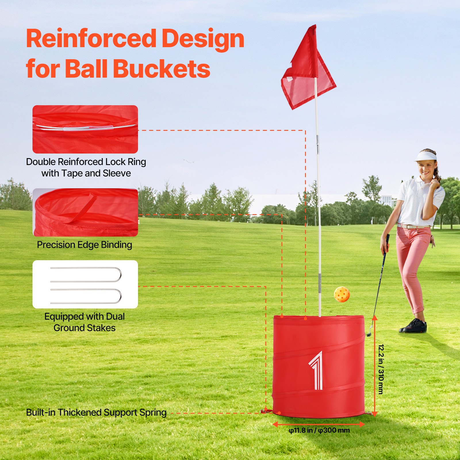 VEVOR Backyard Golf Game 9 Hole Portable Bucket Game Golf για παιδιά και ενήλικες VEVOR Backyard Golf Game 9 Hole Portable Bucket Game Golf για παιδιά και ενήλικες