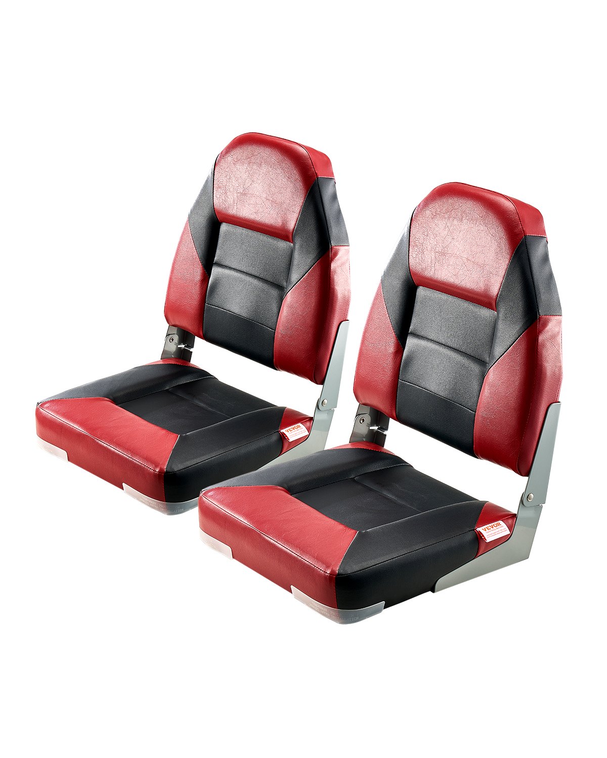 VEVOR Boat Seat High Backrest Πτυσσόμενο Μαξιλάρι Σφουγγάρι Καθίσματος Σκάφους Μαύρο & Κόκκινο VEVOR Boat Seat High Backrest Πτυσσόμενο Μαξιλάρι Σφουγγάρι Καθίσματος Σκάφους Μαύρο & Κόκκινο