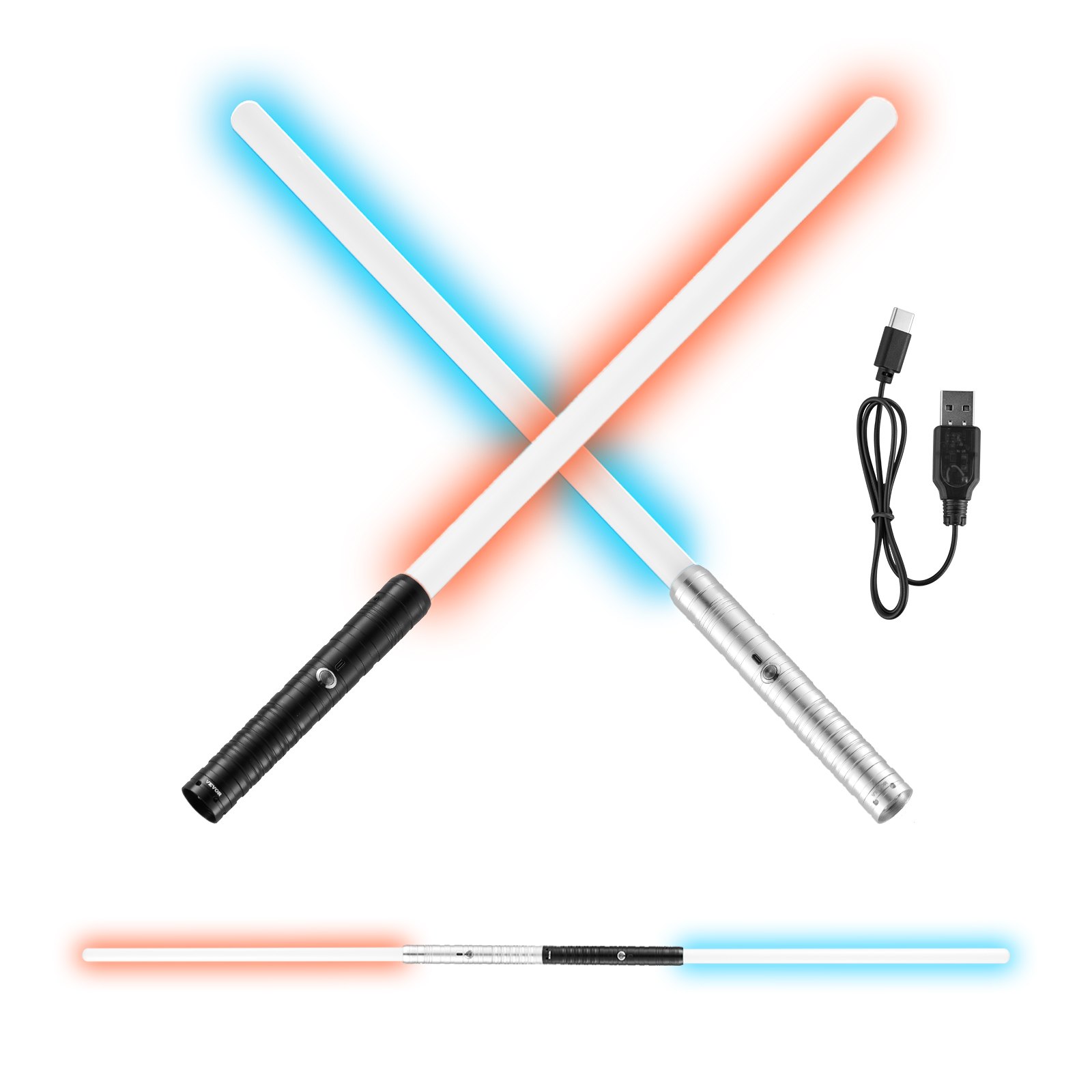 VEVOR Lightsaber 2 Pack 7 RGB Colors Rechargeable Dueling Light Saber VEVOR Lightsaber 2 Pack 7 RGB Colors Rechargeable Dueling Light Saber