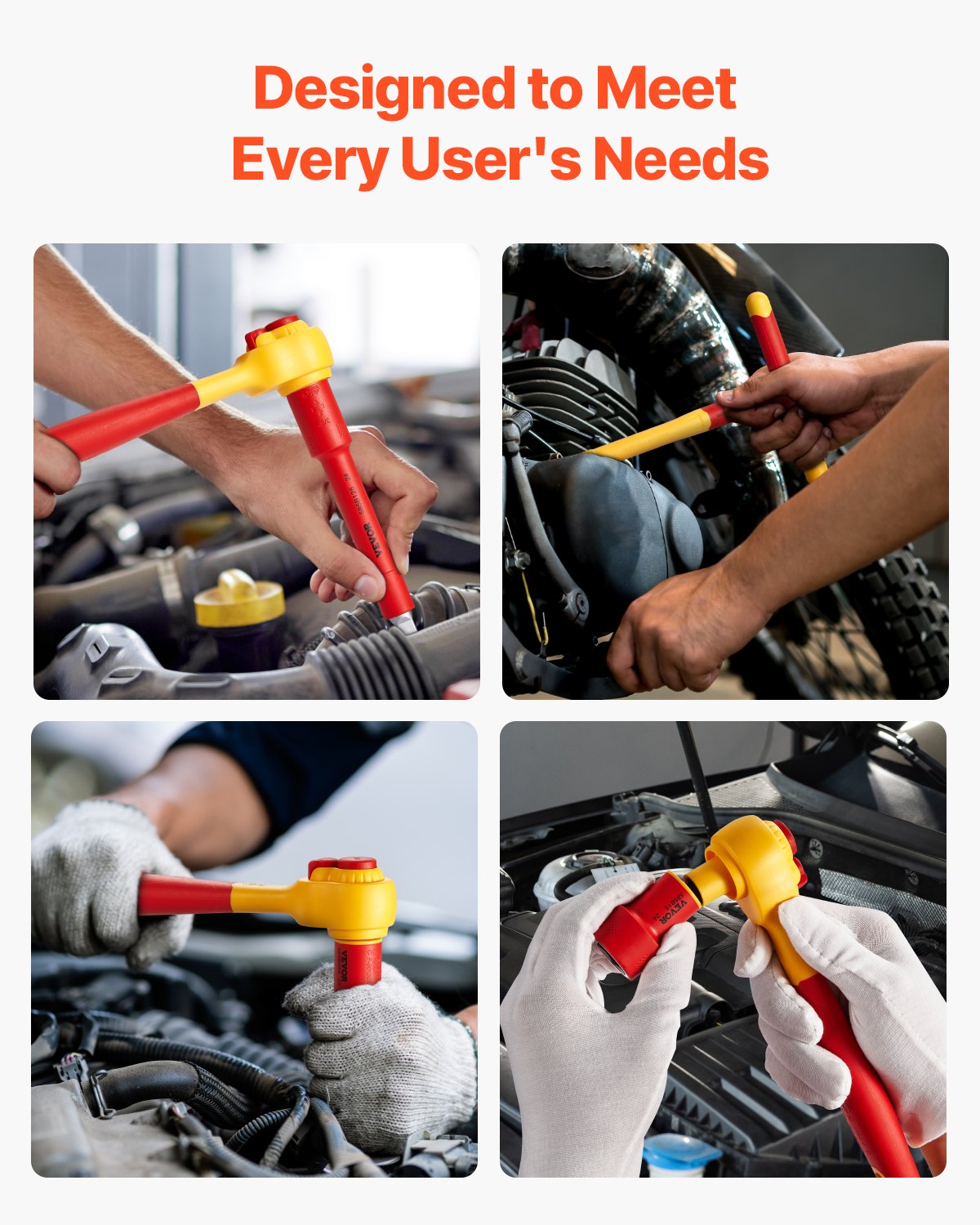 VEVOR Insulated Socket Set 16-Pece Insulated Socket Tool with T-Handle Wrench VEVOR Insulated Socket Set 16-Pece Insulated Socket Tool with T-Handle Wrench