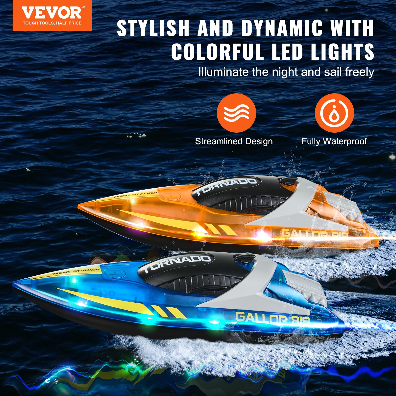 VEVOR 2 PCS RC Boat 2,4 GHz Remote Control Racing Boat 12 km/h Παιδιά Ενήλικες Δώρο VEVOR 2 PCS RC Boat 2,4 GHz Remote Control Racing Boat 12 km/h Παιδιά Ενήλικες Δώρο