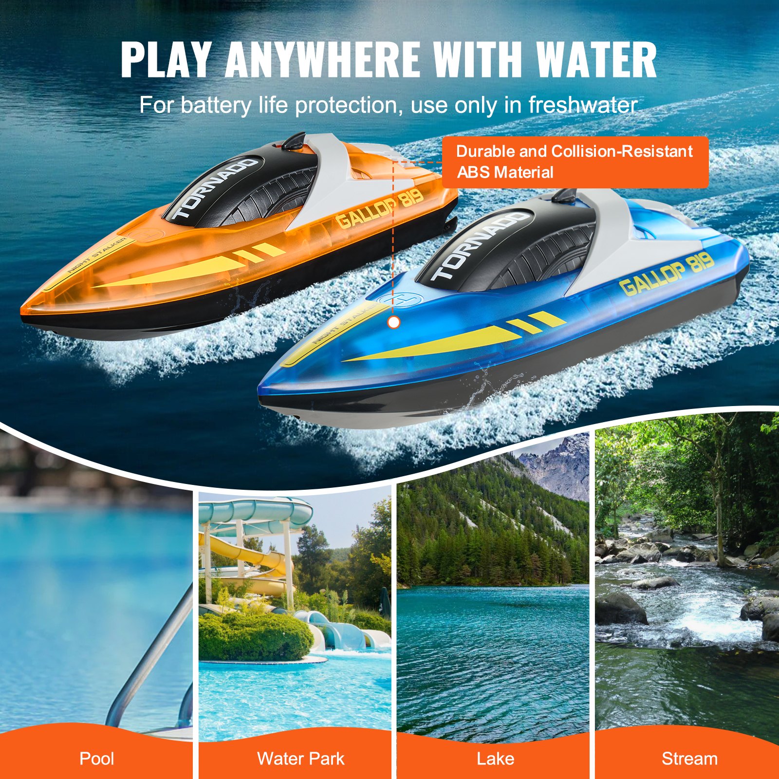 VEVOR 2 PCS RC Boat 2,4 GHz Remote Control Racing Boat 12 km/h Παιδιά Ενήλικες Δώρο VEVOR 2 PCS RC Boat 2,4 GHz Remote Control Racing Boat 12 km/h Παιδιά Ενήλικες Δώρο