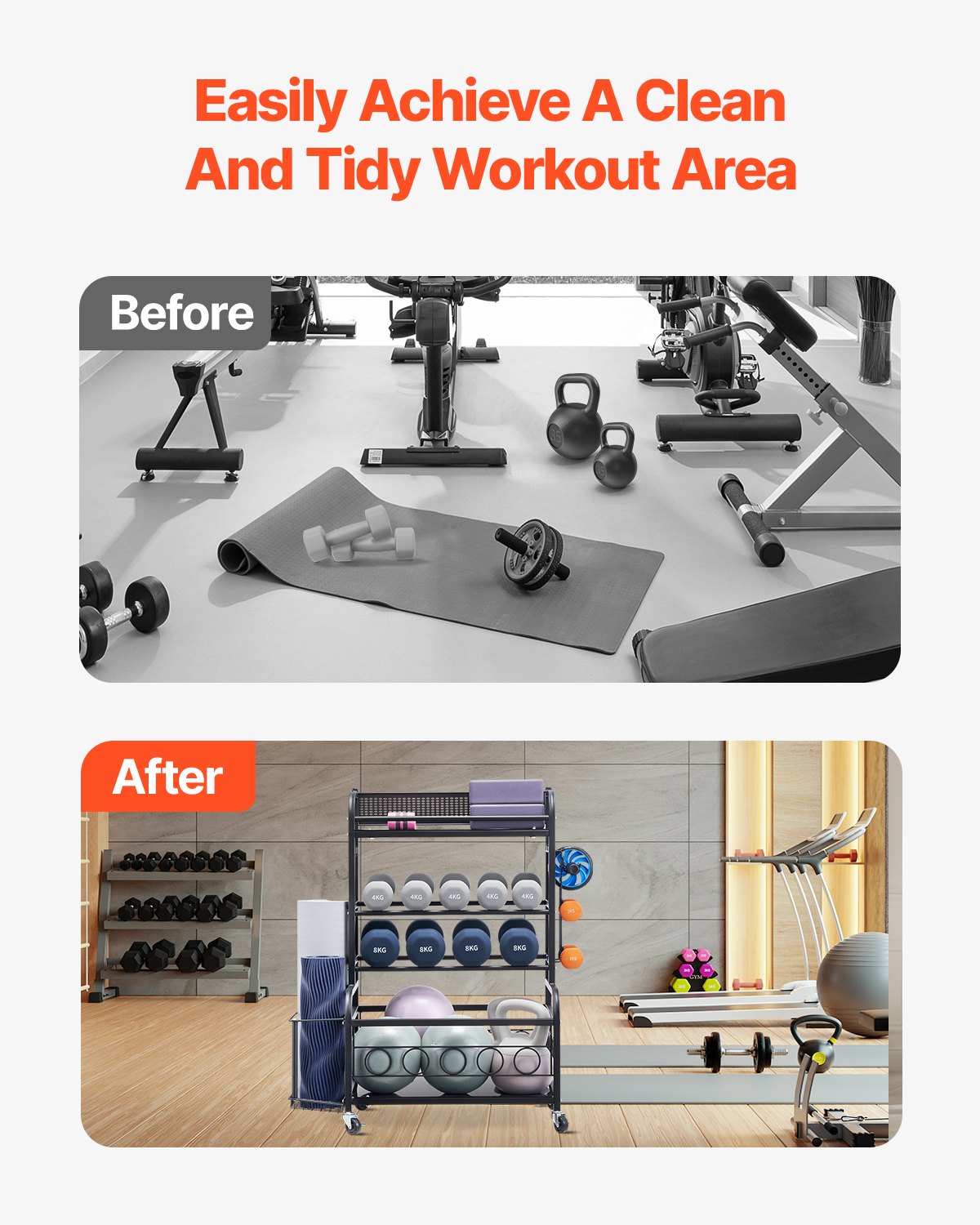 VEVOR Home Gym Workout Equipment Organizer Ματ γιόγκα Storage Weight Rack Dumbbell VEVOR Home Gym Workout Equipment Organizer Ματ γιόγκα Storage Weight Rack Dumbbell