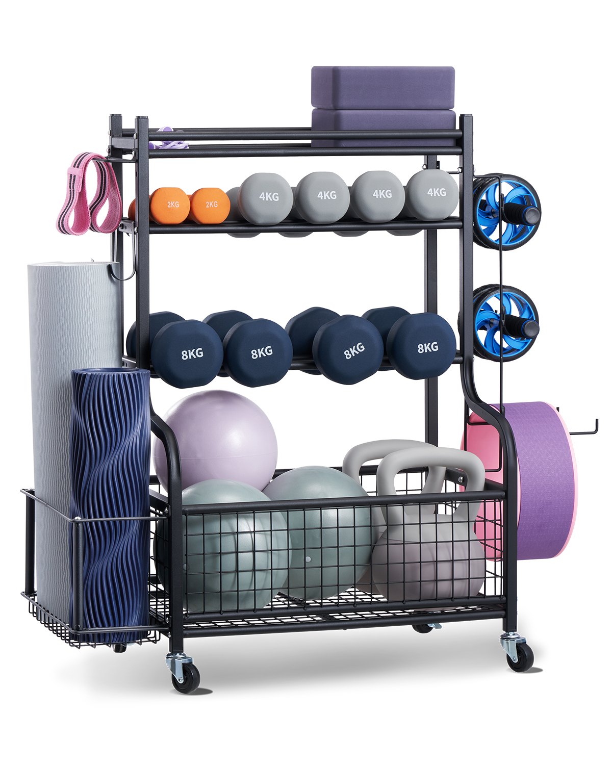 VEVOR Home Gym Workout Equipment Organizer Ματ γιόγκα Storage Weight Rack Dumbbell VEVOR Home Gym Workout Equipment Organizer Ματ γιόγκα Storage Weight Rack Dumbbell