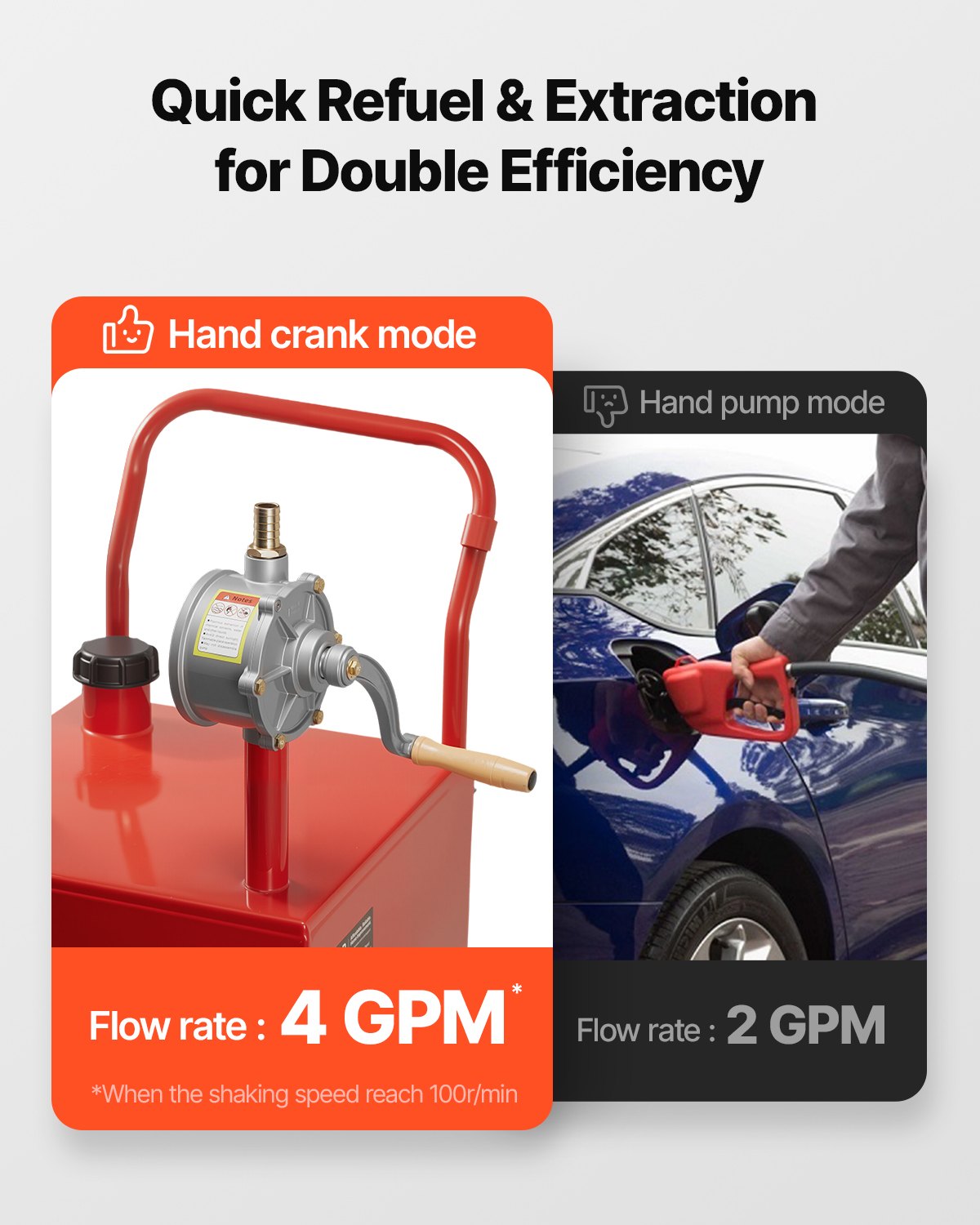 Δεξαμενή καυσίμου VEVOR 20 γαλονιών για βενζίνη και ντίζελ με χειροκίνητη αντλία, κόκκινο Δεξαμενή καυσίμου VEVOR 20 γαλονιών για βενζίνη και ντίζελ με χειροκίνητη αντλία, κόκκινο