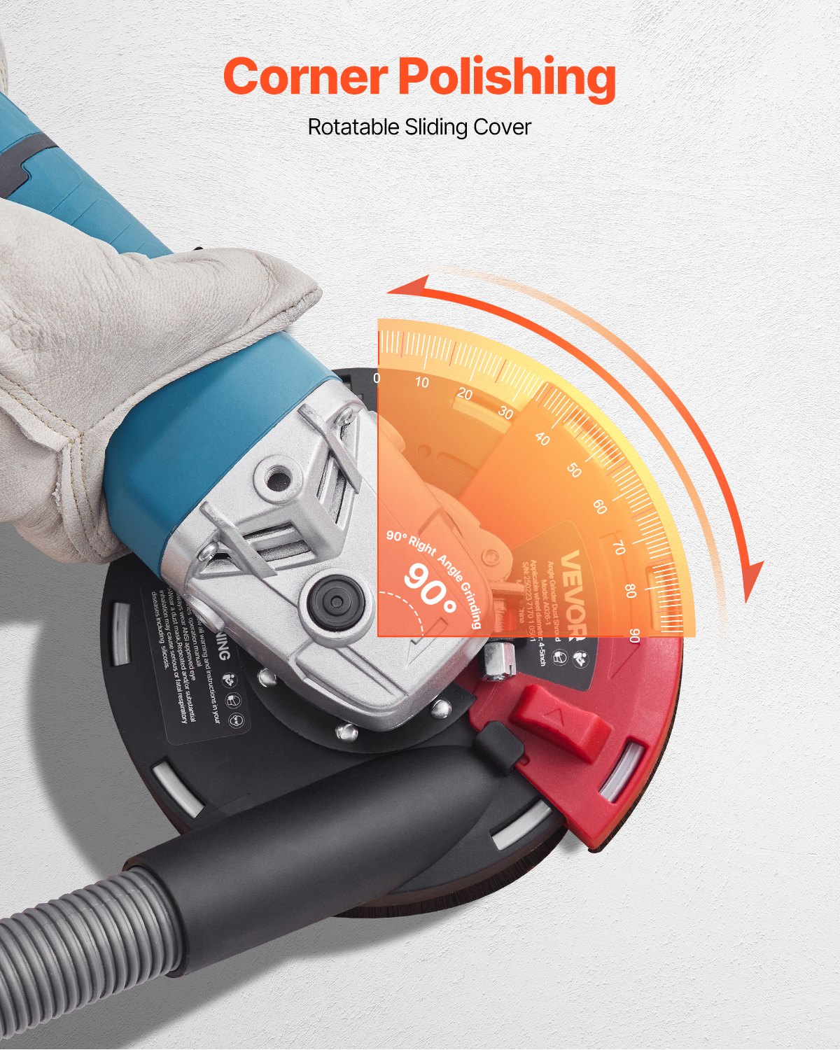 Κάλυμμα σκόνης γωνιακού τροχού VEVOR 4-5 ιντσών με 6 ροδέλες σύσφιξης για σύνδεση με ηλεκτρική σκούπα Κάλυμμα σκόνης γωνιακού τροχού VEVOR 4-5 ιντσών με 6 ροδέλες σύσφιξης για σύνδεση με ηλεκτρική σκούπα