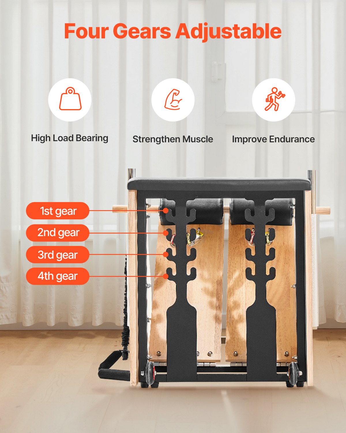Πολυθρόνα Pilates VEVOR με διπλά πεντάλ για σταθερότητα, λαβή για προπόνηση ολόκληρου του σώματος Πολυθρόνα Pilates VEVOR με διπλά πεντάλ για σταθερότητα, λαβή για προπόνηση ολόκληρου του σώματος