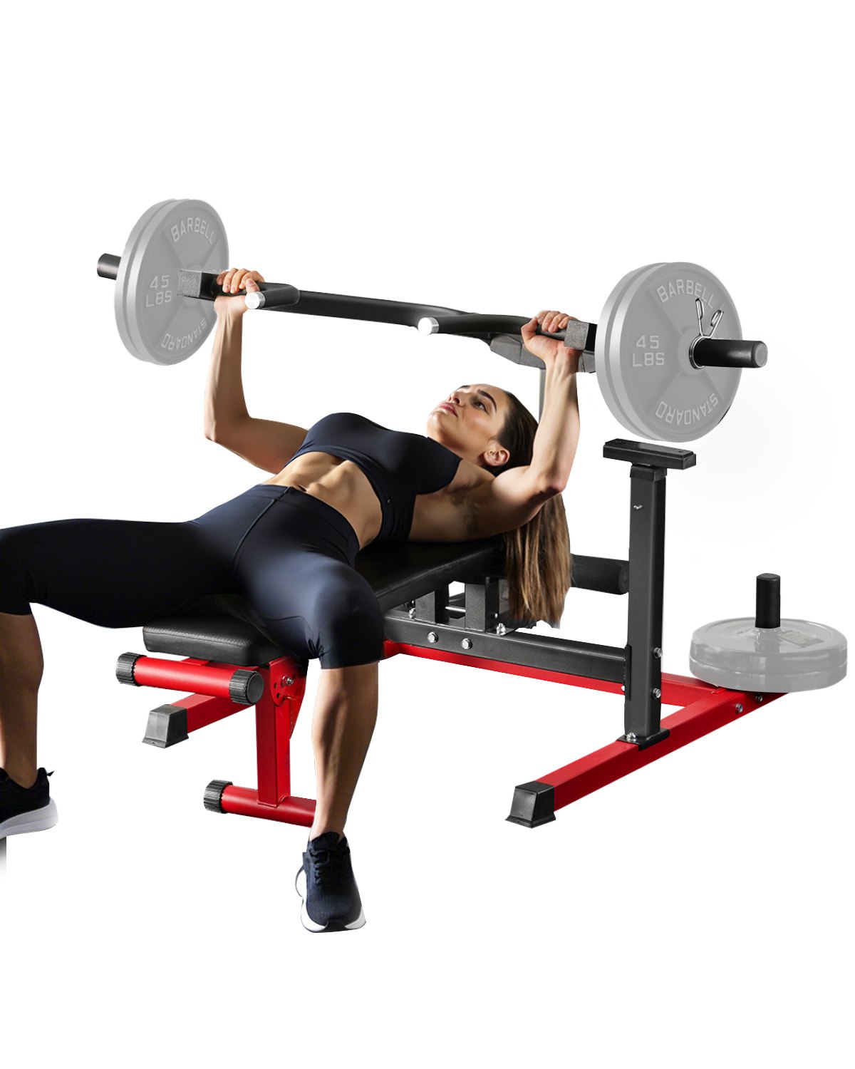 Πίεση στήθους VEVOR 450 LBS Ρυθμιζόμενος πάγκος πρέσας, επίπεδος και επικλινής πάγκος γυμναστικής Πίεση στήθους VEVOR 450 LBS Ρυθμιζόμενος πάγκος πρέσας, επίπεδος και επικλινής πάγκος γυμναστικής