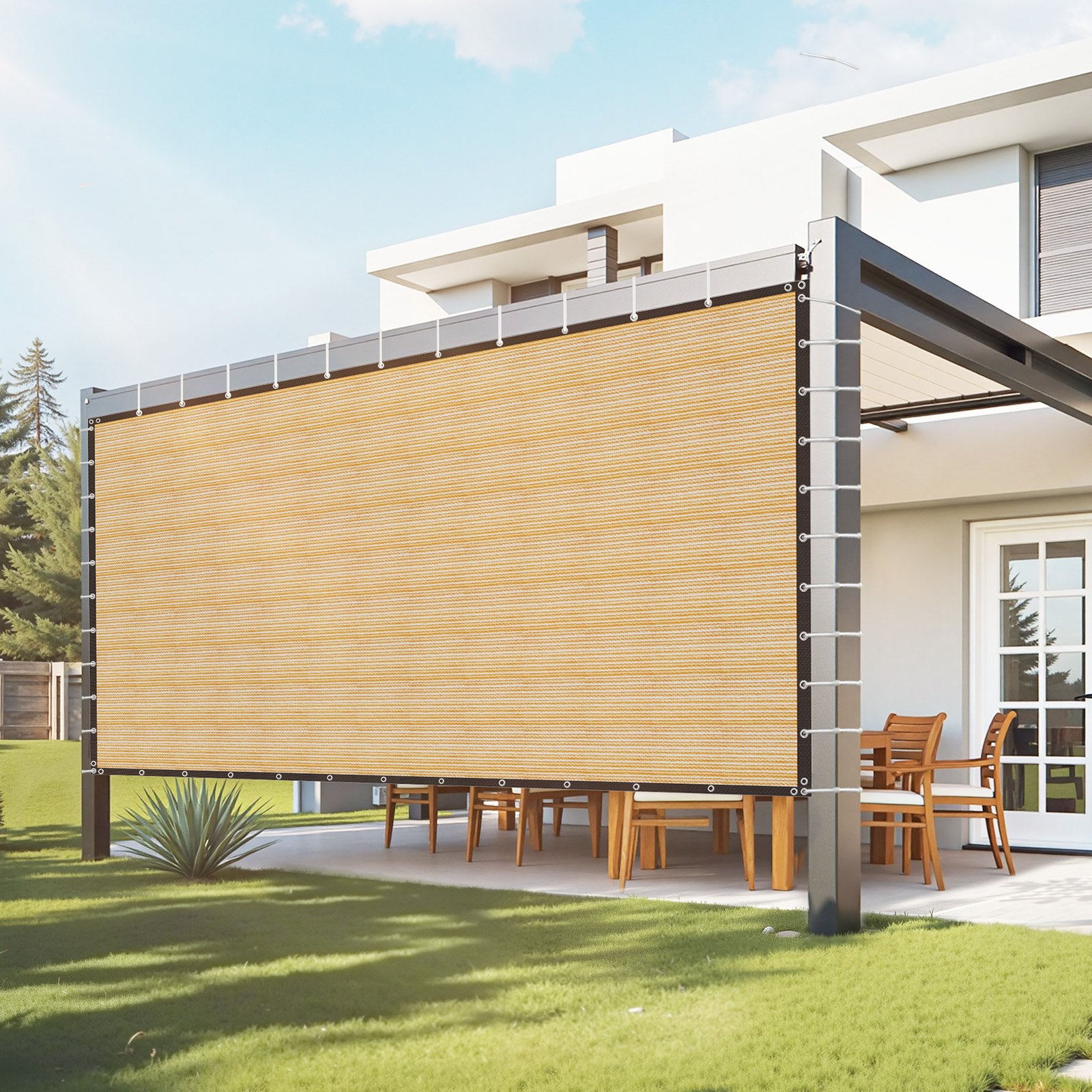 VEVOR 90% Υφασμάτινη Σήτα Προστασίας Ιδιωτικότητας 12 x 20 πόδια για Αίθριο Κήπο (Μπεζ) VEVOR 90% Υφασμάτινη Σήτα Προστασίας Ιδιωτικότητας 12 x 20 πόδια για Αίθριο Κήπο (Μπεζ)