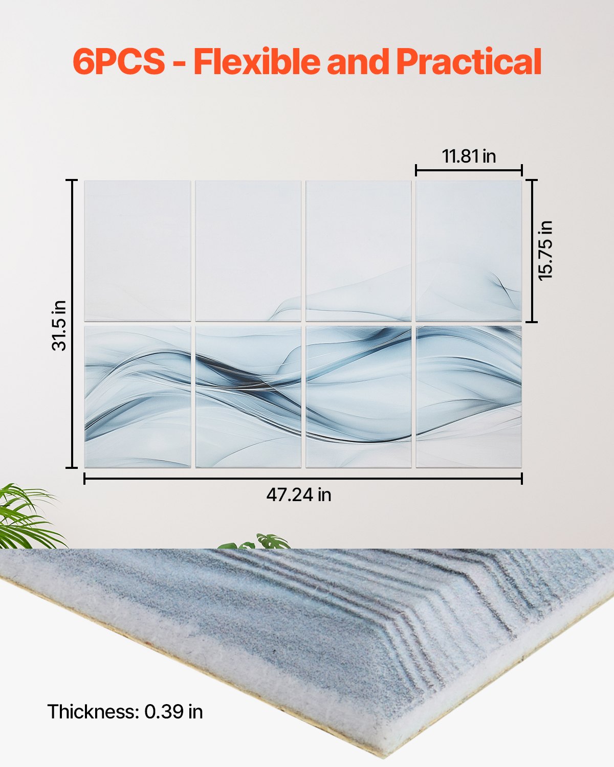 VEVOR 8 τεμάχια αυτοκόλλητα ακουστικά πάνελ τέχνης 15,8 x 11,8 ιντσών για οικιακό στούντιο VEVOR 8 τεμάχια αυτοκόλλητα ακουστικά πάνελ τέχνης 15,8 x 11,8 ιντσών για οικιακό στούντιο