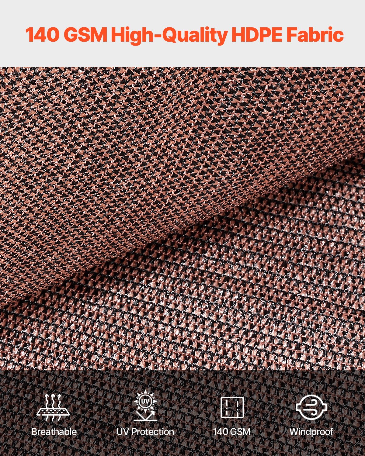 VEVOR 90% Υφασμάτινη Σήτα Προστασίας Ιδιωτικότητας 10 x 12 πόδια για Αίθριο Κήπο (Καφέ) VEVOR 90% Υφασμάτινη Σήτα Προστασίας Ιδιωτικότητας 10 x 12 πόδια για Αίθριο Κήπο (Καφέ)