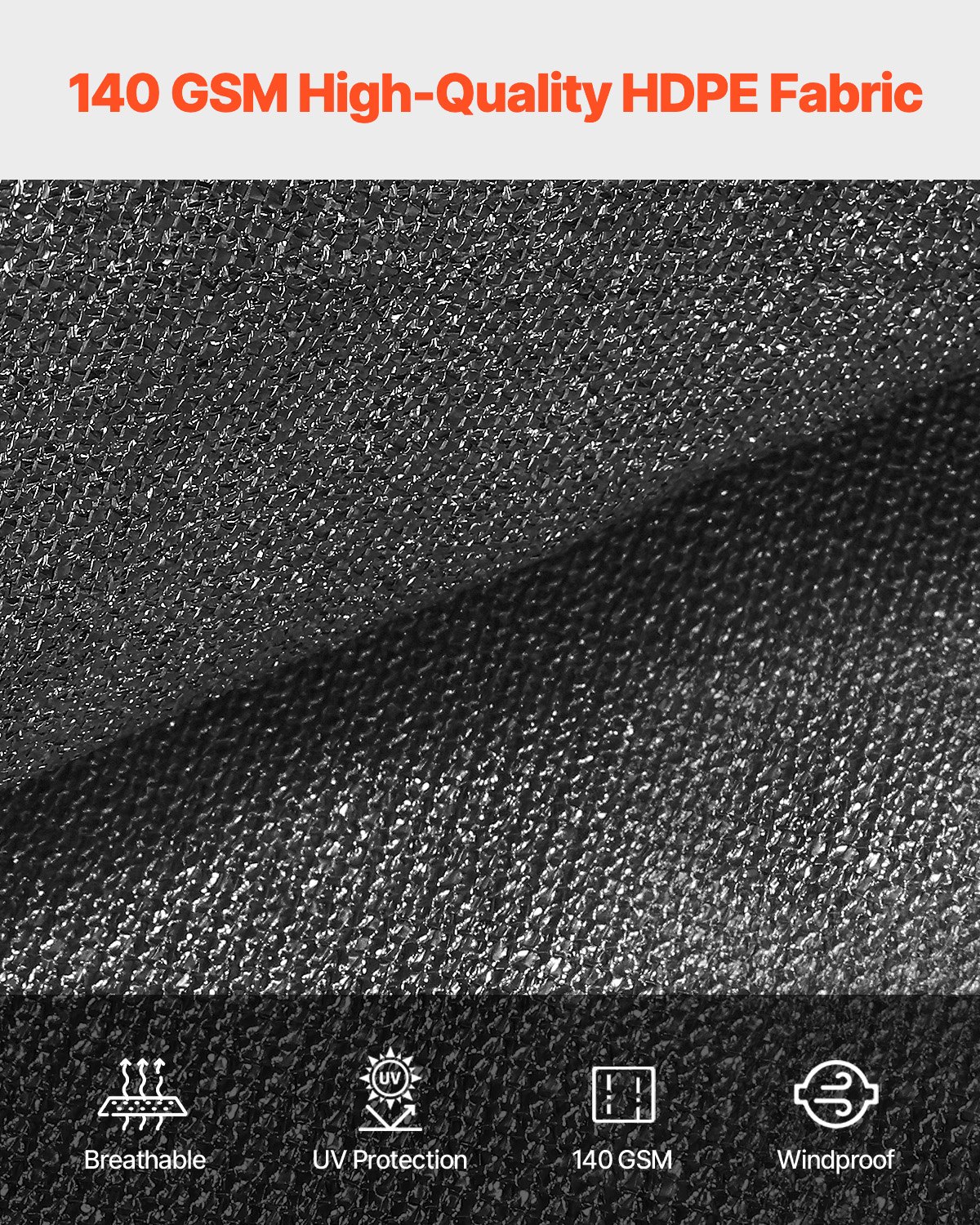 VEVOR 90% Υφασμάτινη Οθόνη Προστασίας Απορρήτου 8 x 12 πόδια για Αίθριο Κήπο (Μαύρο) VEVOR 90% Υφασμάτινη Οθόνη Προστασίας Απορρήτου 8 x 12 πόδια για Αίθριο Κήπο (Μαύρο)