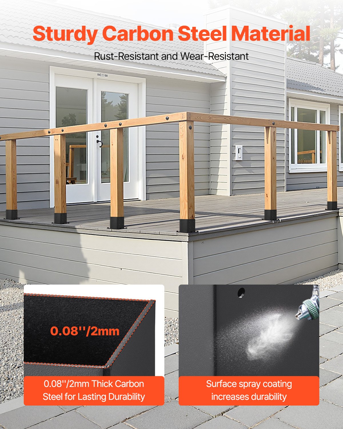 VEVOR 4 τεμάχια Βάση στήριξης στύλου 4x4 Ξύλινη άγκυρα στύλου φράχτη Εσωτερικό μέγεθος 3,6x3,6 ίντσες VEVOR 4 τεμάχια Βάση στήριξης στύλου 4x4 Ξύλινη άγκυρα στύλου φράχτη Εσωτερικό μέγεθος 3,6x3,6 ίντσες