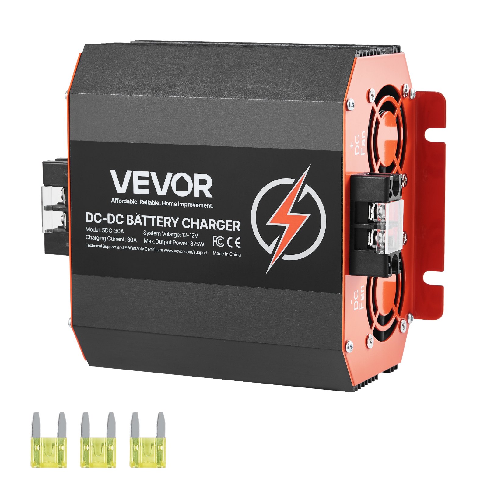 Φορτιστής μπαταρίας VEVOR 12V 30A DC σε DC, φορτιστής μπαταρίας 375W για AGM λιθίου μολύβδου-οξέος Φορτιστής μπαταρίας VEVOR 12V 30A DC σε DC, φορτιστής μπαταρίας 375W για AGM λιθίου μολύβδου-οξέος