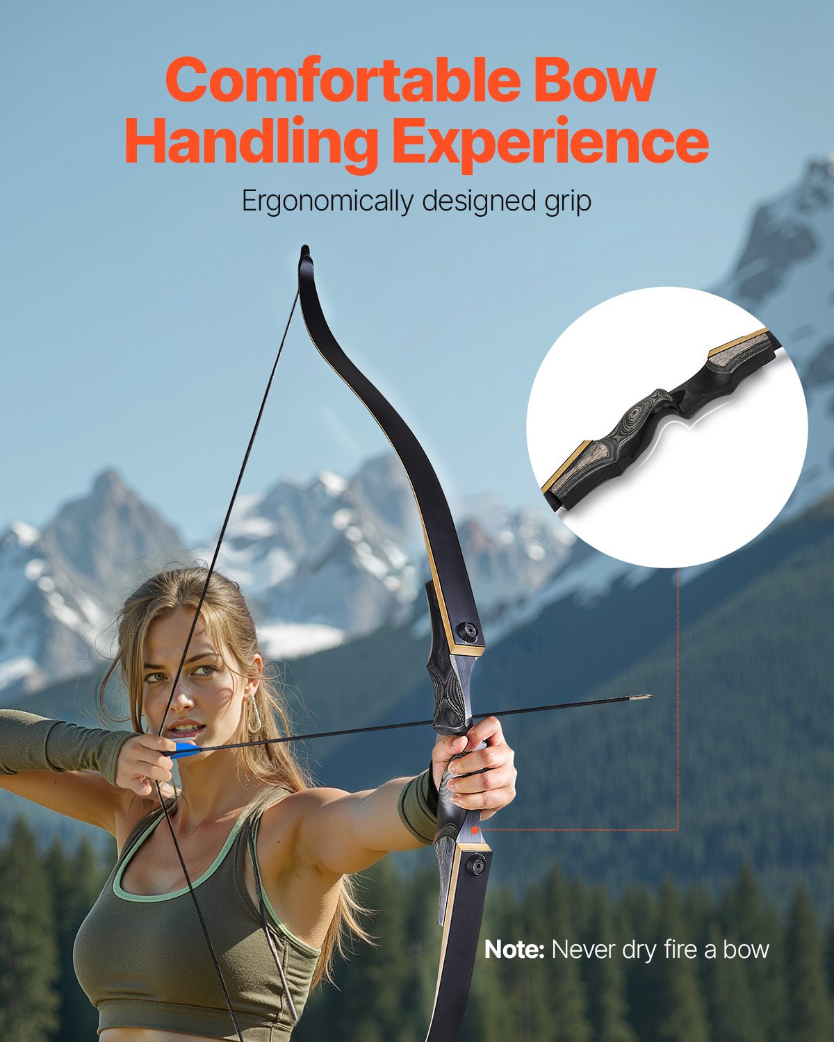 VEVOR 60 ιντσών Ξύλινο τόξο με κυρτό τόξο, κιτ κυνηγετικών βελών, εξάσκησης 13,5 κιλών VEVOR 60 ιντσών Ξύλινο τόξο με κυρτό τόξο, κιτ κυνηγετικών βελών, εξάσκησης 13,5 κιλών