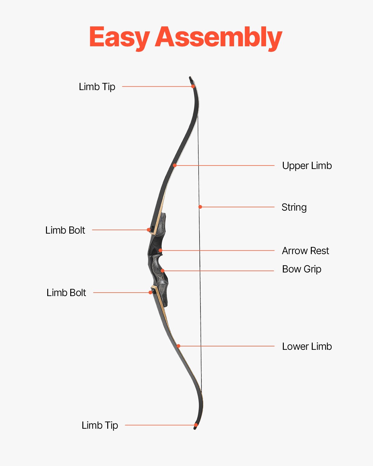 VEVOR 60 ιντσών Ξύλινο τόξο με κυρτό τόξο, κιτ κυνηγετικών βελών, εξάσκησης 35 λίβρες VEVOR 60 ιντσών Ξύλινο τόξο με κυρτό τόξο, κιτ κυνηγετικών βελών, εξάσκησης 35 λίβρες
