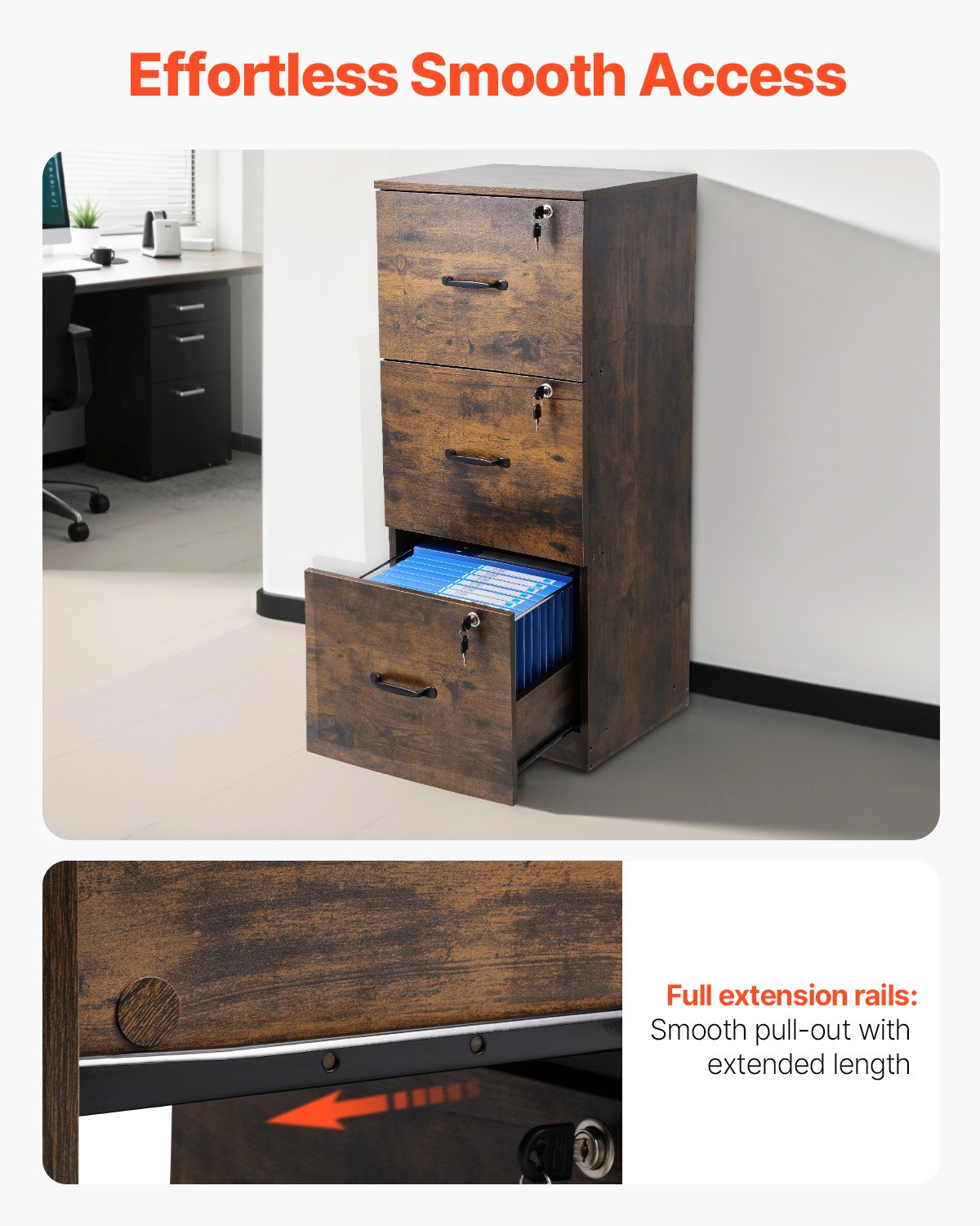 VEVOR Ντουλάπι Αρχειοθέτησης με 3 Συρτάρια Κάθετο Ντουλάπι Αρχειοθέτησης με Κλείδωμα για Γραφείο στο Σπίτι VEVOR Ντουλάπι Αρχειοθέτησης με 3 Συρτάρια Κάθετο Ντουλάπι Αρχειοθέτησης με Κλείδωμα για Γραφείο στο Σπίτι