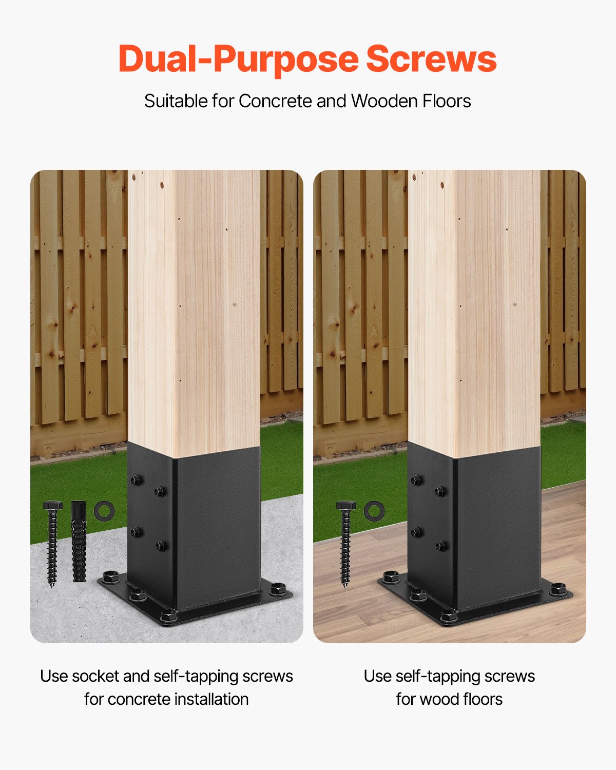 VEVOR 4 τεμάχια Βάση στήριξης στύλου 6x6 Εσωτερικό μέγεθος 5,6x5,6 ίντσες Άγκυρα ξύλινου στύλου περίφραξης VEVOR 4 τεμάχια Βάση στήριξης στύλου 6x6 Εσωτερικό μέγεθος 5,6x5,6 ίντσες Άγκυρα ξύλινου στύλου περίφραξης