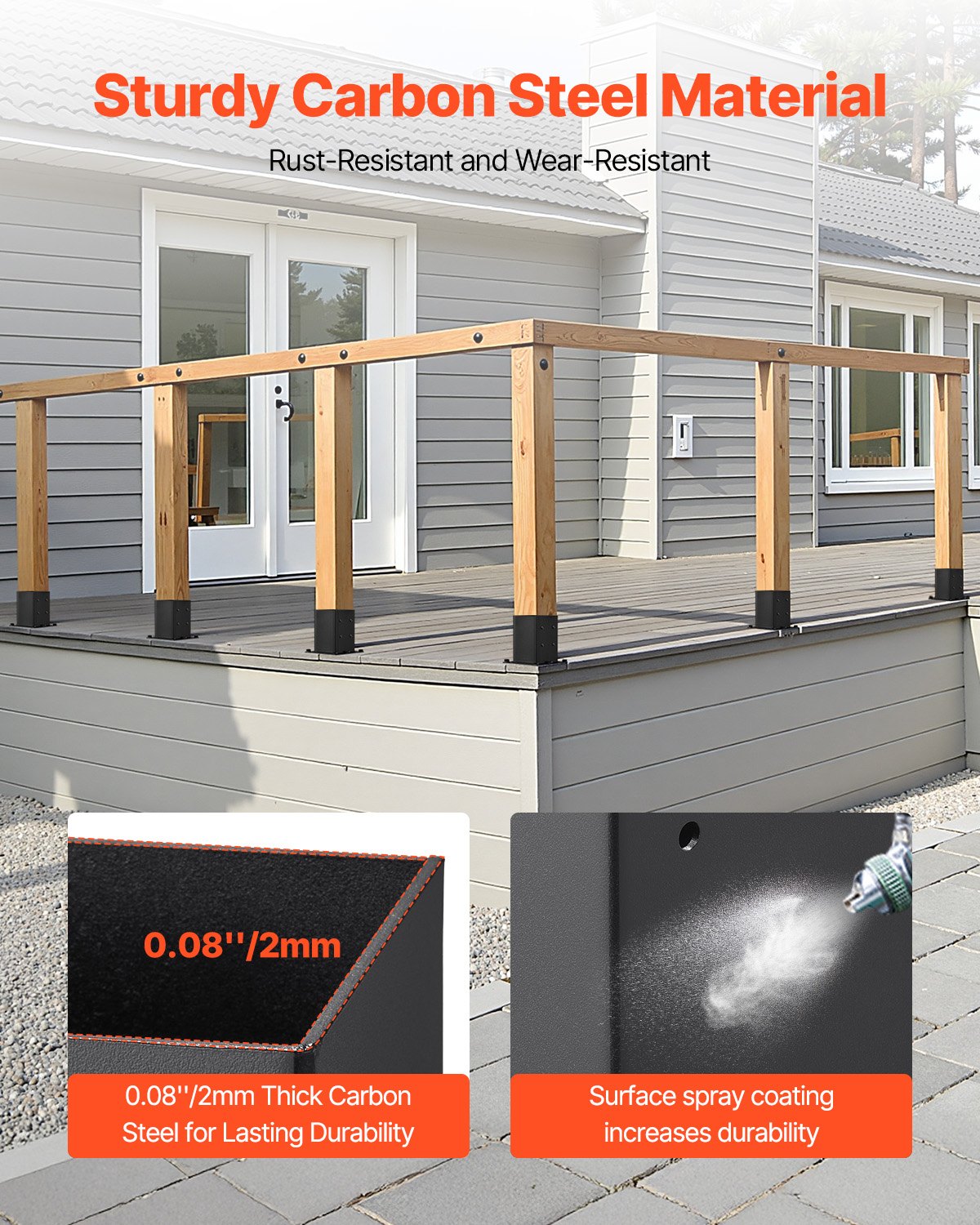 VEVOR 4 τεμάχια Βάση στήριξης στύλου 6x6 Εσωτερικό μέγεθος 5,6x5,6 ίντσες Άγκυρα ξύλινου στύλου περίφραξης VEVOR 4 τεμάχια Βάση στήριξης στύλου 6x6 Εσωτερικό μέγεθος 5,6x5,6 ίντσες Άγκυρα ξύλινου στύλου περίφραξης