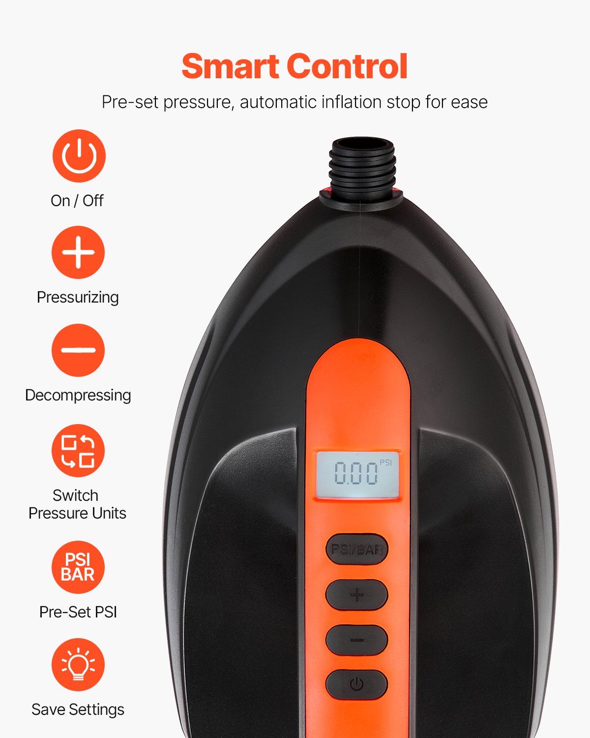 Αντλία VEVOR με κουπί, ηλεκτρική αντλία αέρα SUP 20PSI με υποδοχή αυτοκινήτου 12V DC Αντλία VEVOR με κουπί, ηλεκτρική αντλία αέρα SUP 20PSI με υποδοχή αυτοκινήτου 12V DC