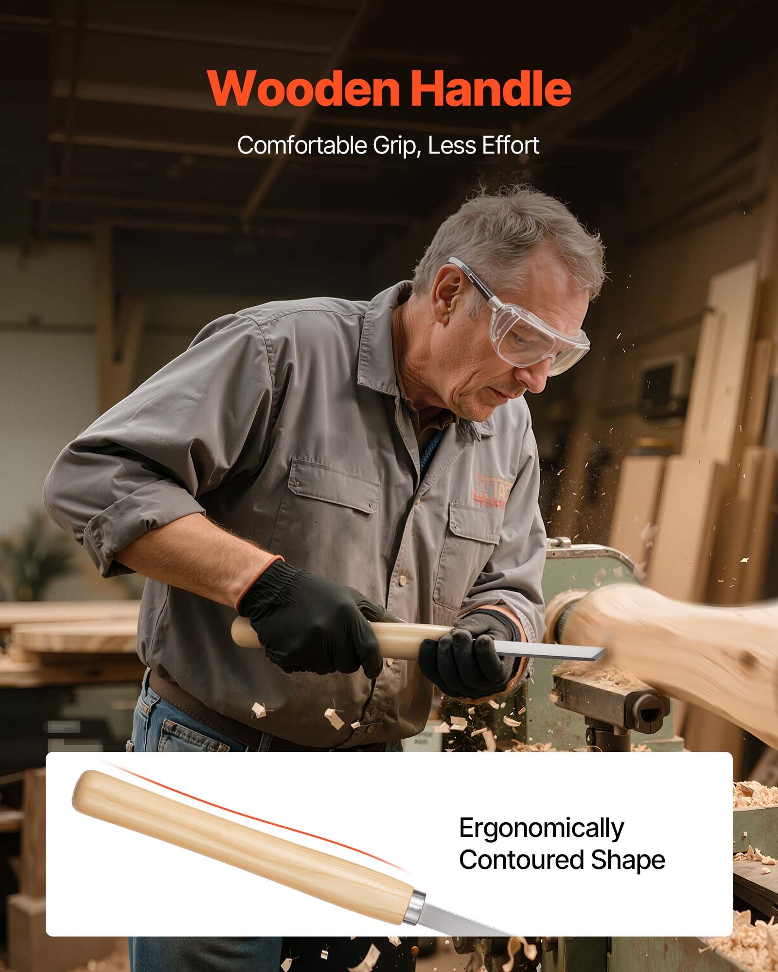 Σετ σμιλών τόρνου ξύλου VEVOR 8 τεμαχίων, εργαλεία τόρνου ξύλου, ατσάλινες λεπίδες, φινιριστής τόρνου Σετ σμιλών τόρνου ξύλου VEVOR 8 τεμαχίων, εργαλεία τόρνου ξύλου, ατσάλινες λεπίδες, φινιριστής τόρνου