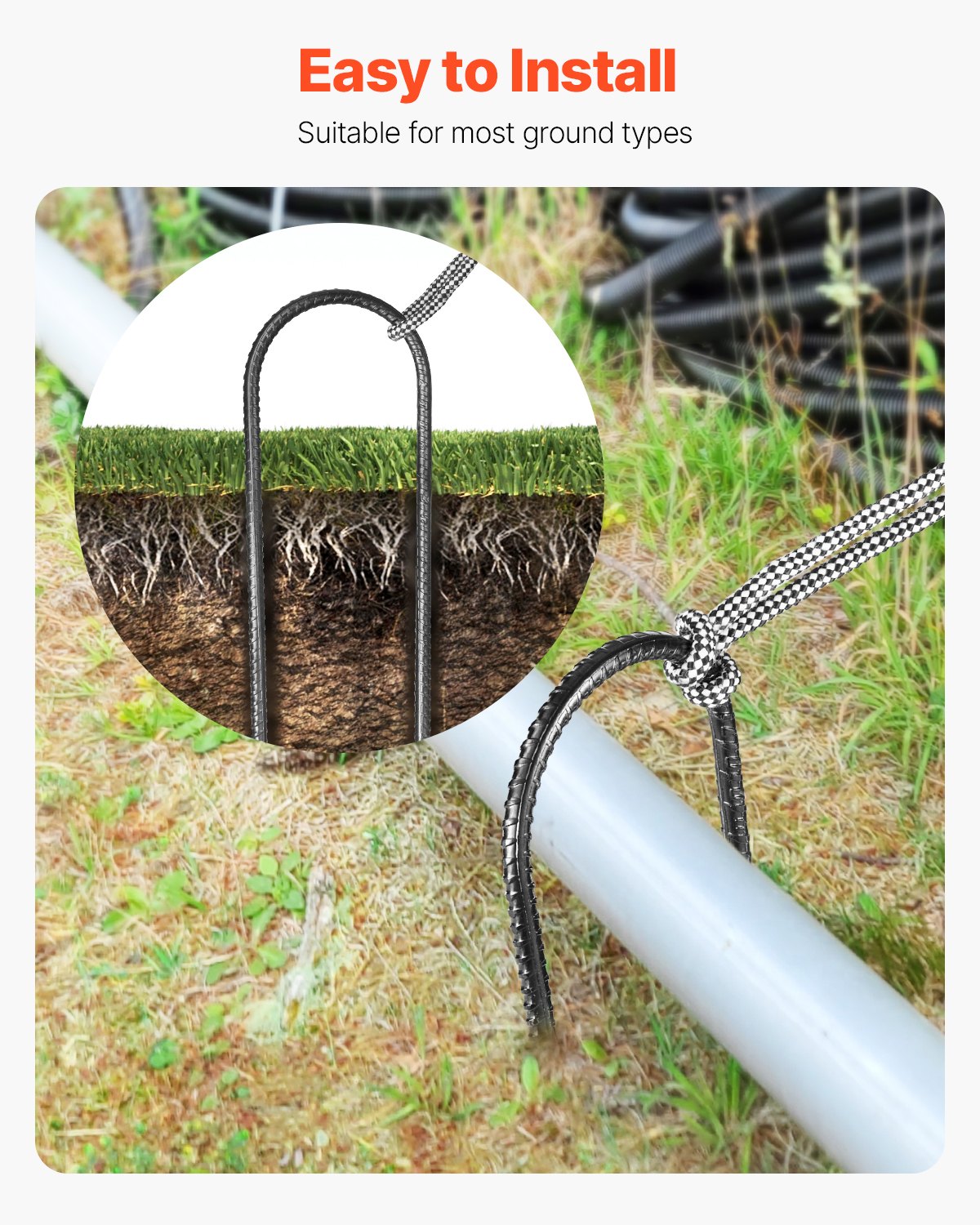 VEVOR 12 ιντσών 8 τεμαχίων πασσάλων οπλισμού βαρέως τύπου σε σχήμα U γαλβανισμένες άγκυρες γείωσης VEVOR 12 ιντσών 8 τεμαχίων πασσάλων οπλισμού βαρέως τύπου σε σχήμα U γαλβανισμένες άγκυρες γείωσης