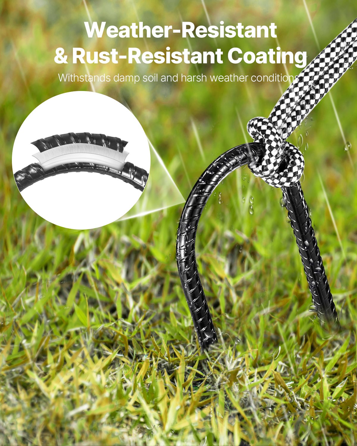 VEVOR 10 ιντσών, 12 τεμάχια, άγκυρες γείωσης από γαλβανισμένο οπλισμό βαρέως τύπου σε σχήμα U VEVOR 10 ιντσών, 12 τεμάχια, άγκυρες γείωσης από γαλβανισμένο οπλισμό βαρέως τύπου σε σχήμα U