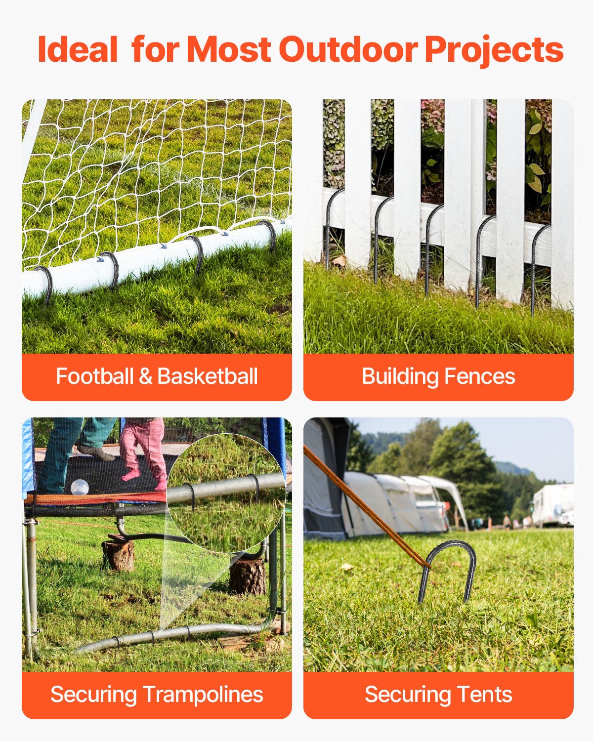 VEVOR 10 ιντσών, 12 τεμάχια, άγκυρες γείωσης από γαλβανισμένο οπλισμό βαρέως τύπου σε σχήμα U VEVOR 10 ιντσών, 12 τεμάχια, άγκυρες γείωσης από γαλβανισμένο οπλισμό βαρέως τύπου σε σχήμα U