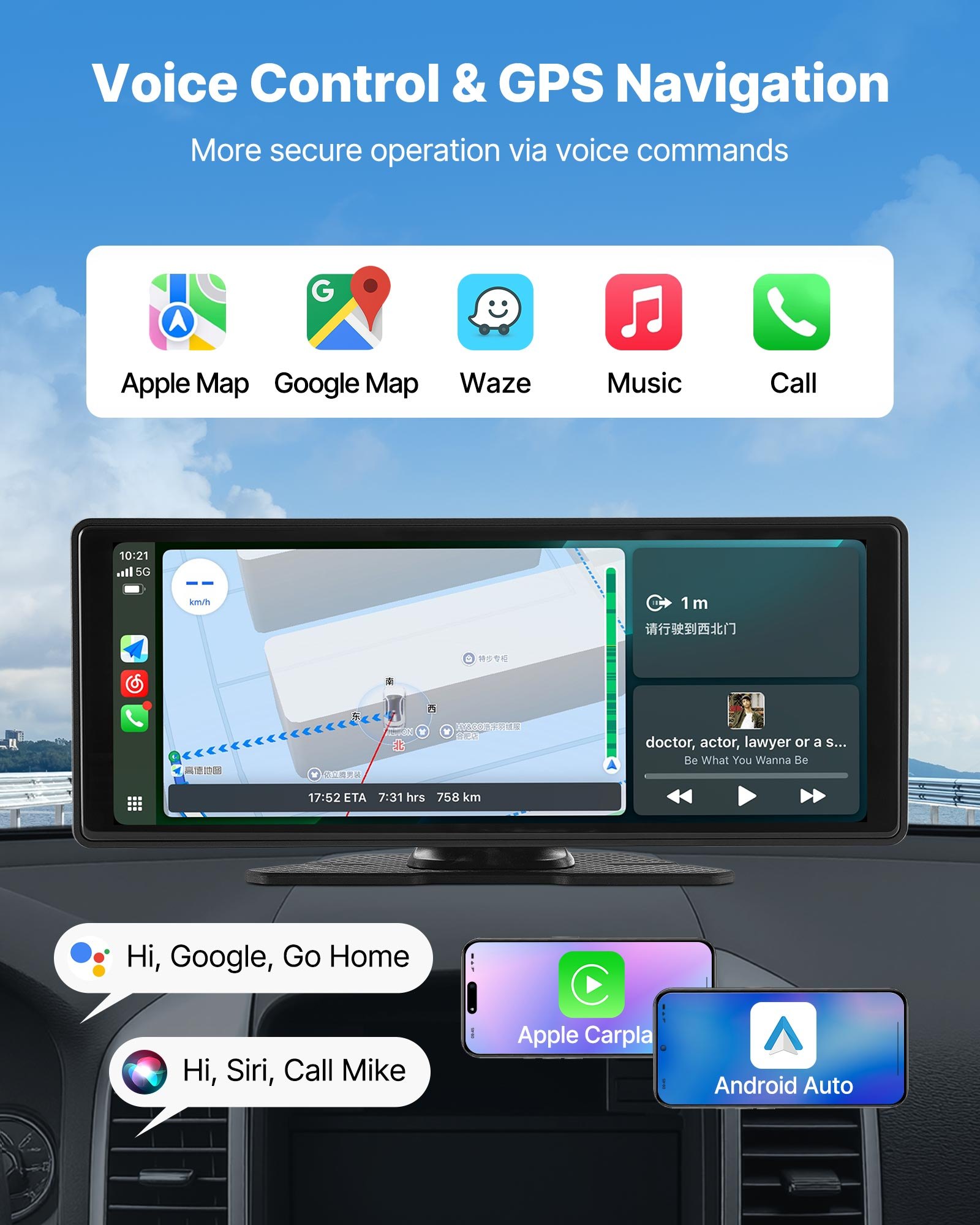 Στερεοφωνικό αυτοκινήτου VEVOR Ραδιόφωνο CarPlay Οθόνη αφής 10 σε Apple Android Κάμερα εμπρός/πίσω Στερεοφωνικό αυτοκινήτου VEVOR Ραδιόφωνο CarPlay Οθόνη αφής 10 σε Apple Android Κάμερα εμπρός/πίσω