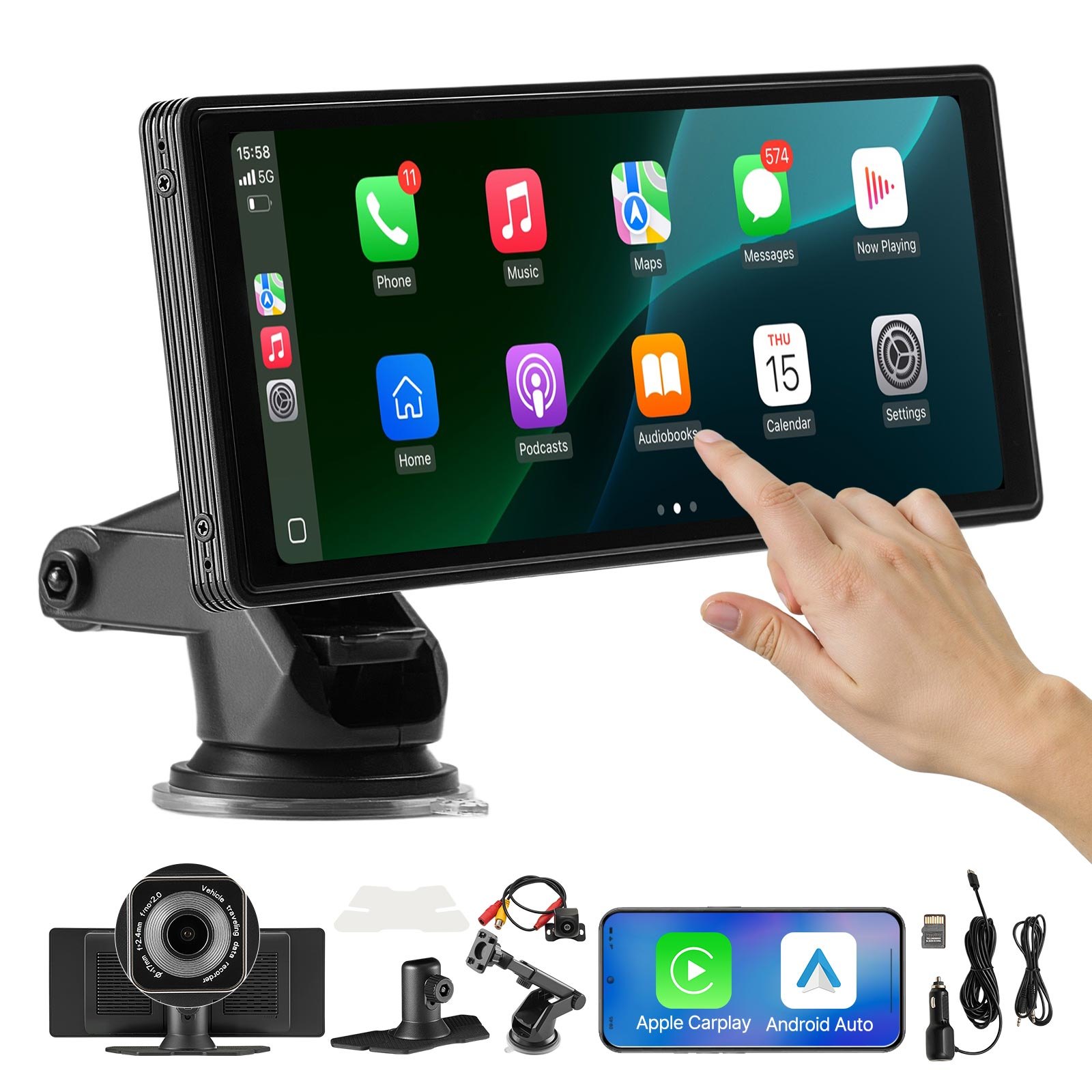 Στερεοφωνικό αυτοκινήτου VEVOR Ραδιόφωνο CarPlay Οθόνη αφής 10 σε Apple Android Κάμερα εμπρός/πίσω Στερεοφωνικό αυτοκινήτου VEVOR Ραδιόφωνο CarPlay Οθόνη αφής 10 σε Apple Android Κάμερα εμπρός/πίσω