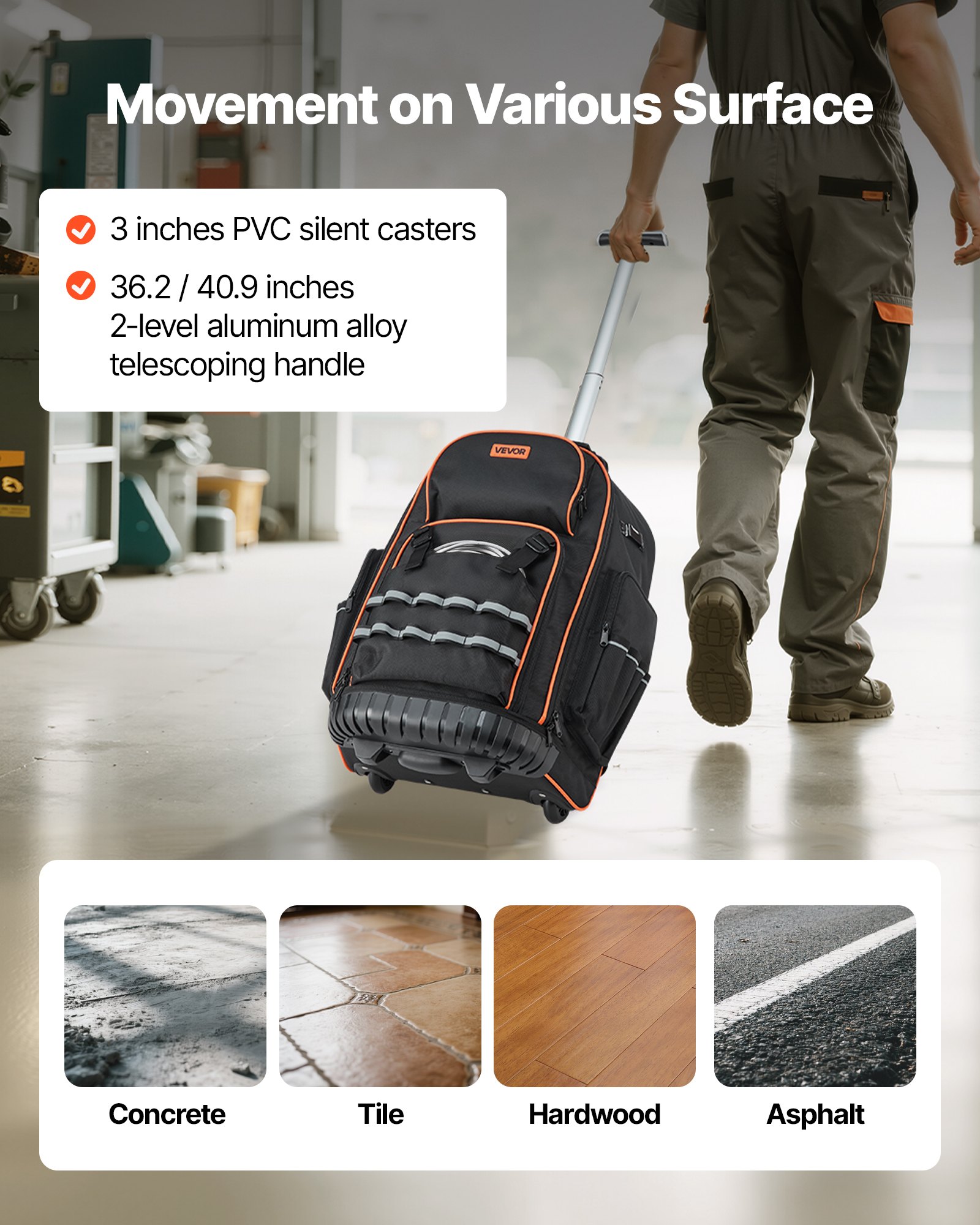 Σακίδιο πλάτης VEVOR Rolling Tool 72 τσέπες, βαρέως τύπου, με ρόδες Σακίδιο πλάτης VEVOR Rolling Tool 72 τσέπες, βαρέως τύπου, με ρόδες