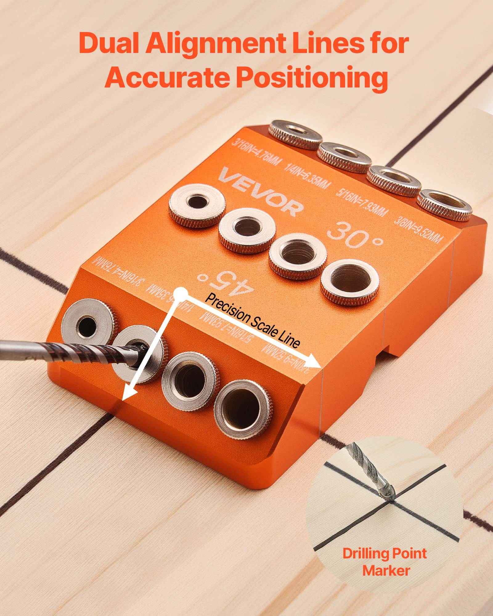 Οδηγός τρυπανιού VEVOR, φορητός οδηγός ακριβείας για τρυπάνι με γωνία 30/45/90 μοιρών Οδηγός τρυπανιού VEVOR, φορητός οδηγός ακριβείας για τρυπάνι με γωνία 30/45/90 μοιρών