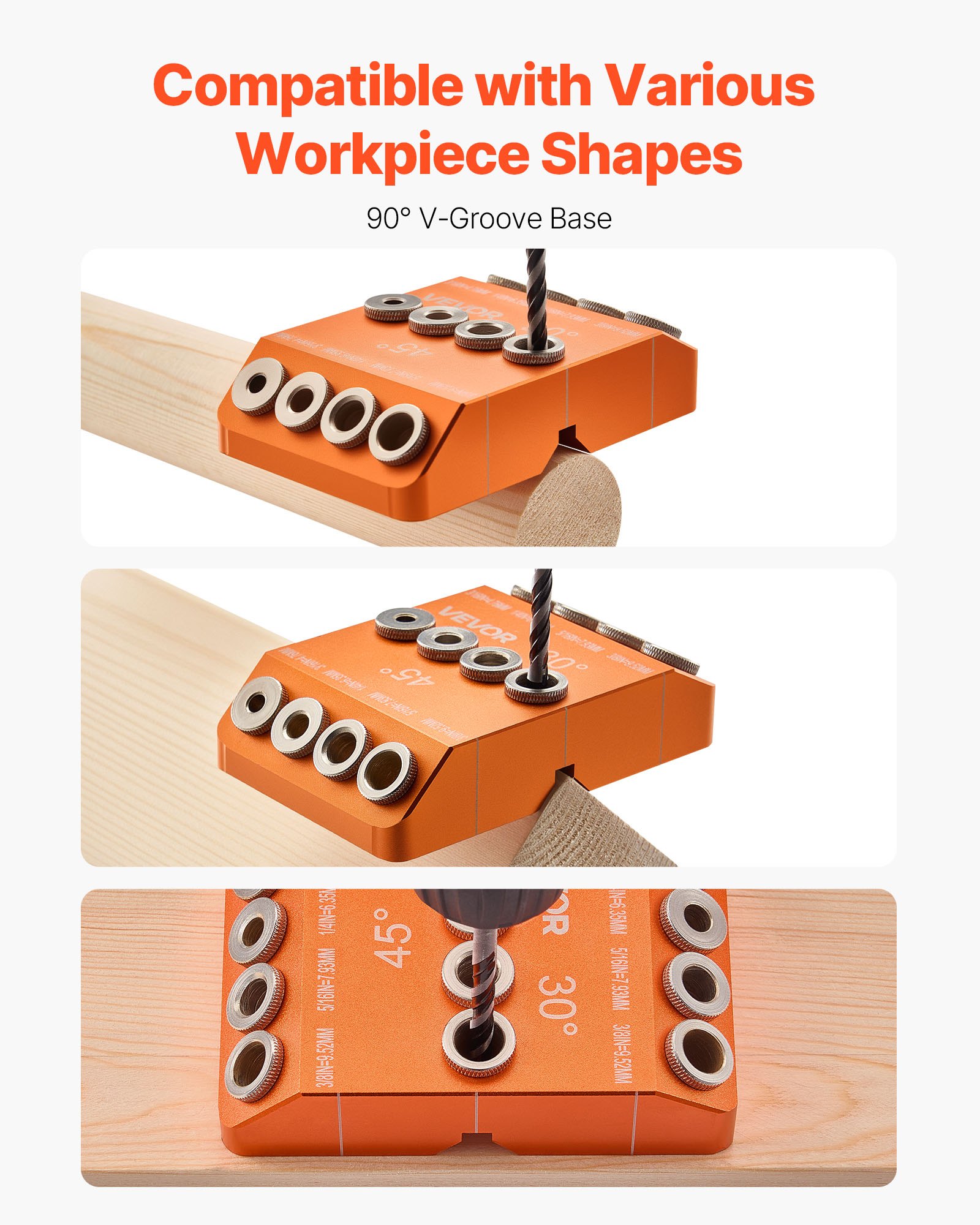 Οδηγός τρυπανιού VEVOR, φορητός οδηγός ακριβείας για τρυπάνι με γωνία 30/45/90 μοιρών Οδηγός τρυπανιού VEVOR, φορητός οδηγός ακριβείας για τρυπάνι με γωνία 30/45/90 μοιρών