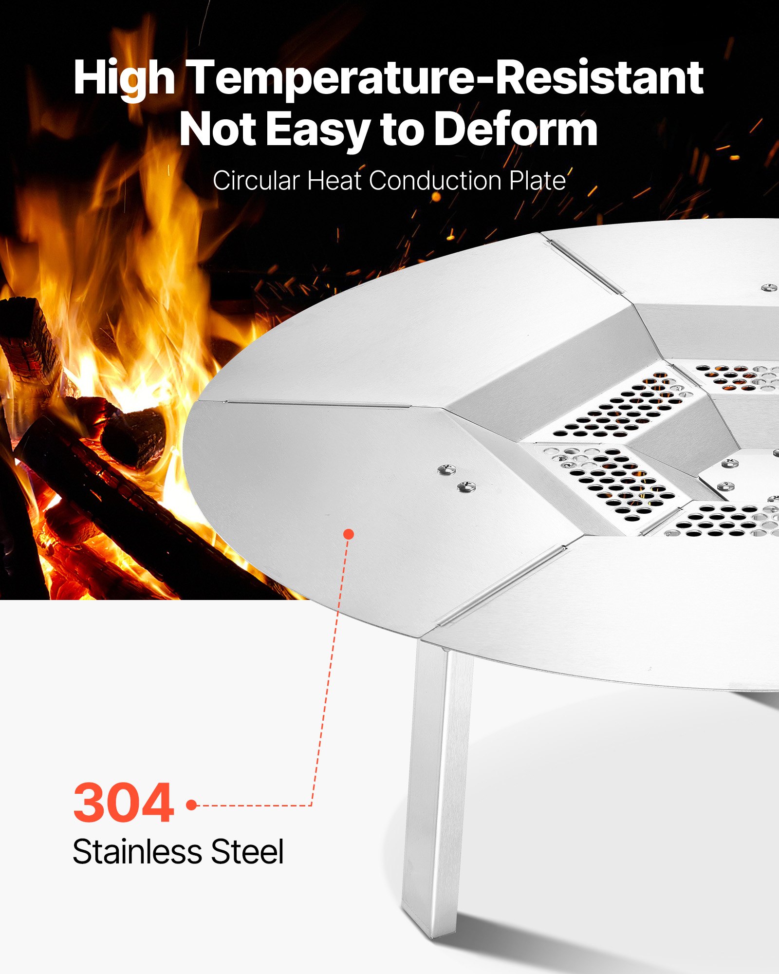 Εκτροπέας θερμότητας τζακιού VEVOR για σόμπα Yukon 635 mm από ανοξείδωτο ατσάλι Εκτροπέας θερμότητας τζακιού VEVOR για σόμπα Yukon 635 mm από ανοξείδωτο ατσάλι