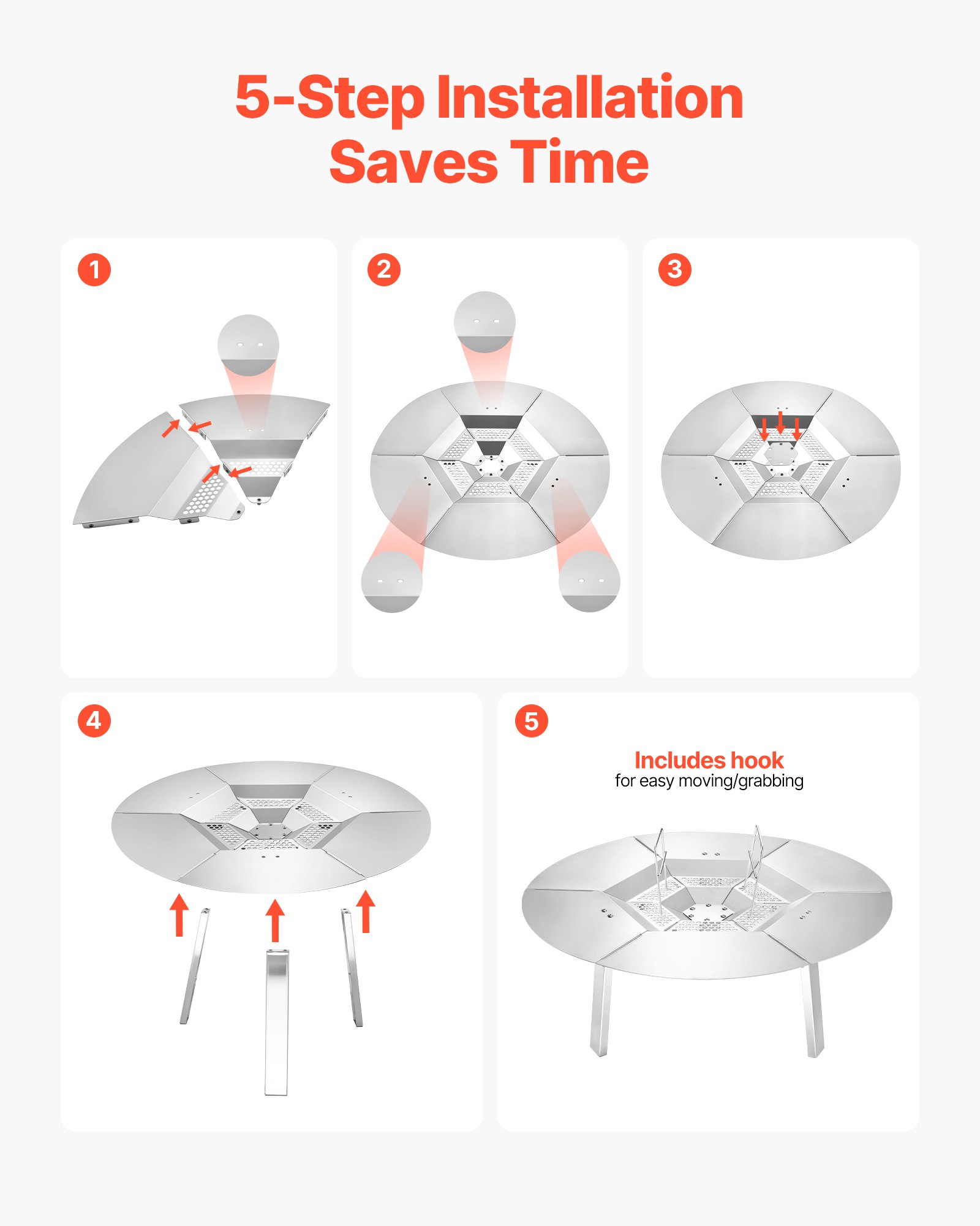 Εκτροπέας θερμότητας τζακιού VEVOR για σόμπα Yukon 635 mm από ανοξείδωτο ατσάλι Εκτροπέας θερμότητας τζακιού VEVOR για σόμπα Yukon 635 mm από ανοξείδωτο ατσάλι