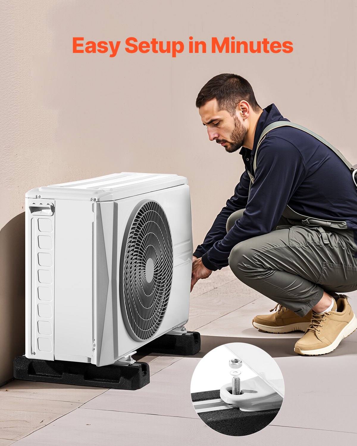 Κιτ βάσης δαπέδου VEVOR για AC 9000-36000 BTU, αντικραδασμικό, βαρέως τύπου Κιτ βάσης δαπέδου VEVOR για AC 9000-36000 BTU, αντικραδασμικό, βαρέως τύπου