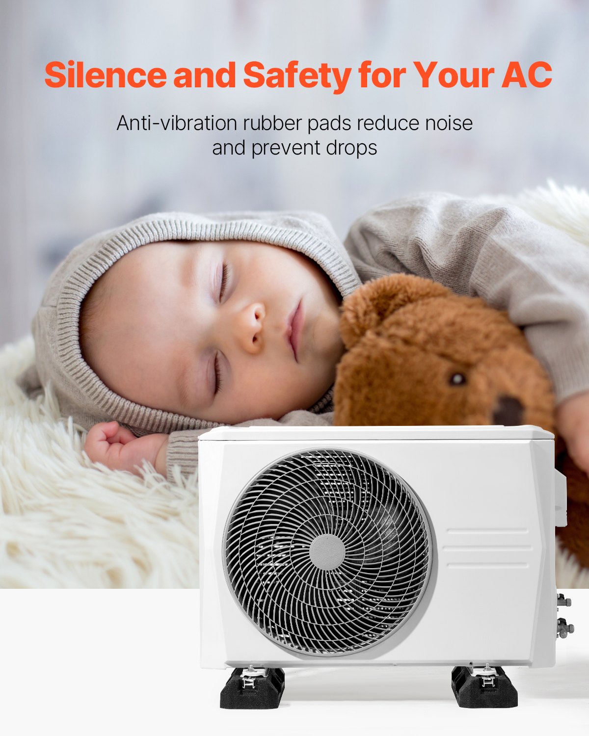 Κιτ βάσης δαπέδου VEVOR για AC 9000-36000 BTU, αντικραδασμικό, βαρέως τύπου Κιτ βάσης δαπέδου VEVOR για AC 9000-36000 BTU, αντικραδασμικό, βαρέως τύπου