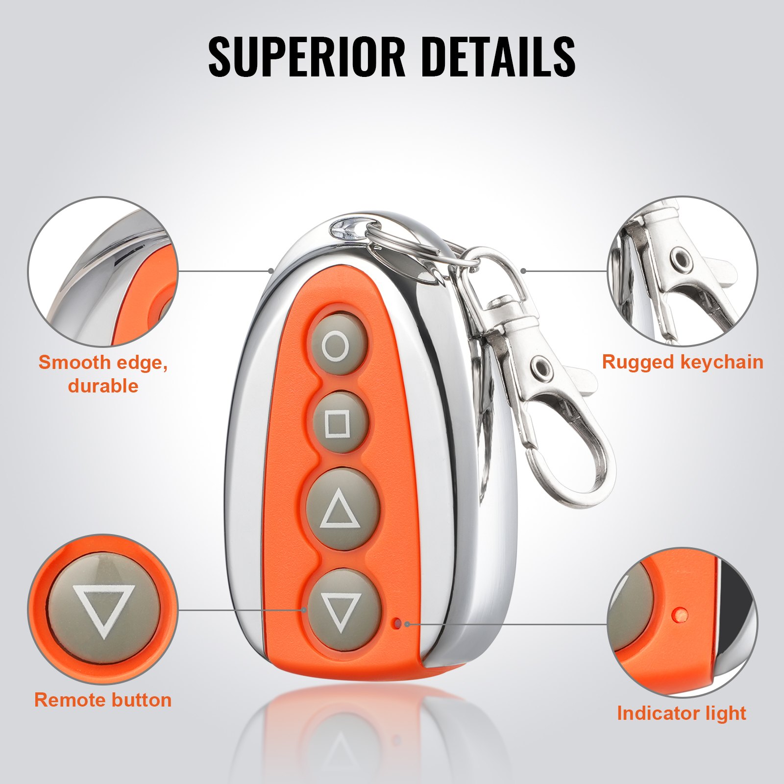 Τηλεχειριστήριο Αυτόματης Πύλης VEVOR 131ft με 4 κουμπιά για συρόμενη πόρτα Τηλεχειριστήριο Αυτόματης Πύλης VEVOR 131ft με 4 κουμπιά για συρόμενη πόρτα