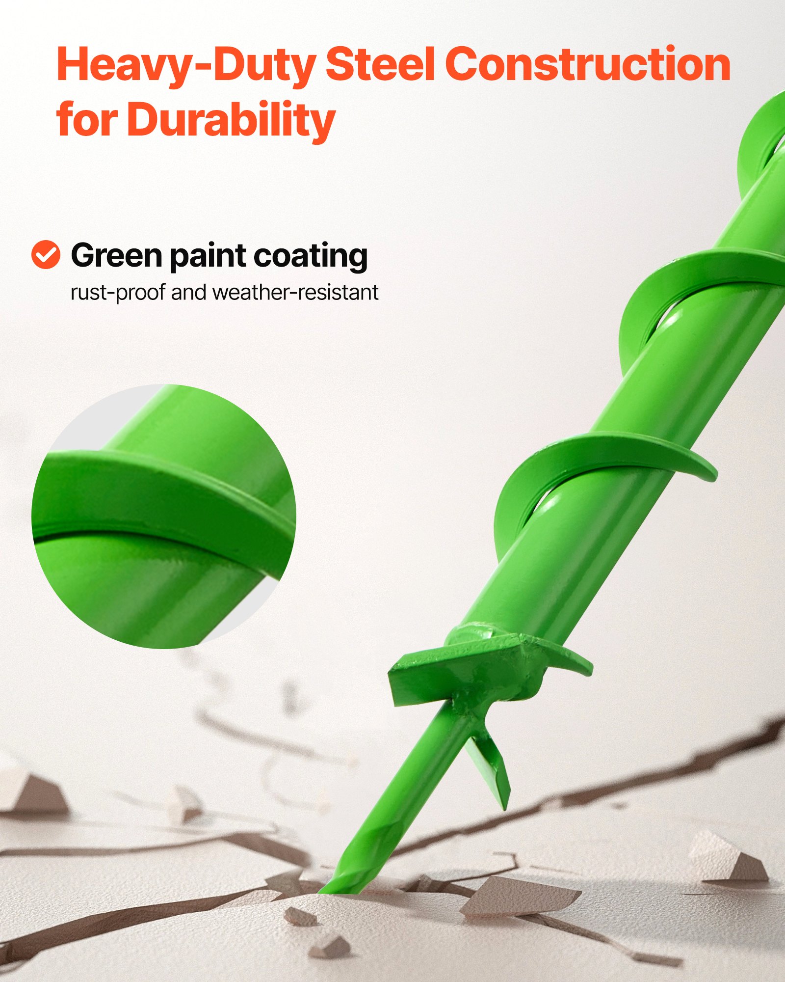 Τρυπάνι VEVOR με τρυπάνι 1,57 x 31,1 ίντσες, εργαλείο φύτευσης με σπειροειδή στύλο Τρυπάνι VEVOR με τρυπάνι 1,57 x 31,1 ίντσες, εργαλείο φύτευσης με σπειροειδή στύλο