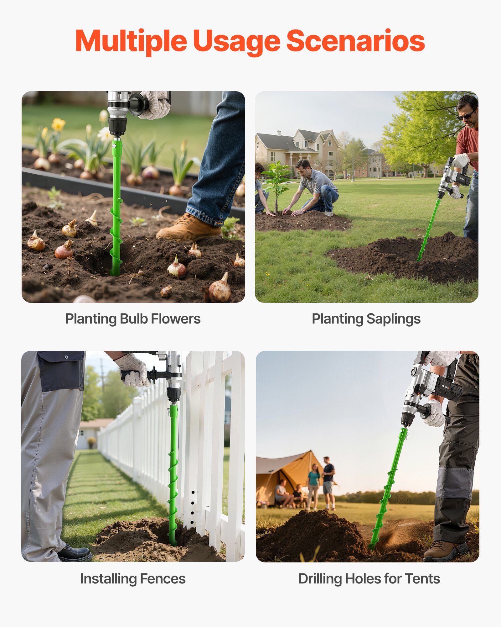 Τρυπάνι VEVOR με τρυπάνι 1,57 x 31,1 ίντσες, εργαλείο φύτευσης με σπειροειδή στύλο Τρυπάνι VEVOR με τρυπάνι 1,57 x 31,1 ίντσες, εργαλείο φύτευσης με σπειροειδή στύλο