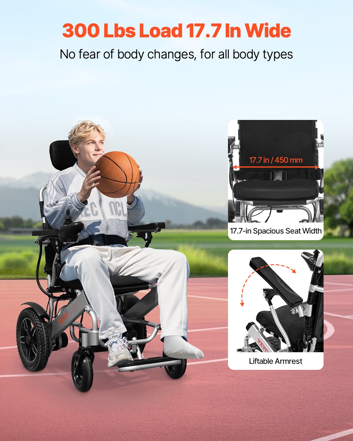 Ηλεκτρικό Αναπηρικό Αμαξίδιο VEVOR Χωρητικότητα 136kg Ρυθμιζόμενη Πλάτη Πτυσσόμενη 21km Ηλεκτρικό Αναπηρικό Αμαξίδιο VEVOR Χωρητικότητα 136kg Ρυθμιζόμενη Πλάτη Πτυσσόμενη 21km