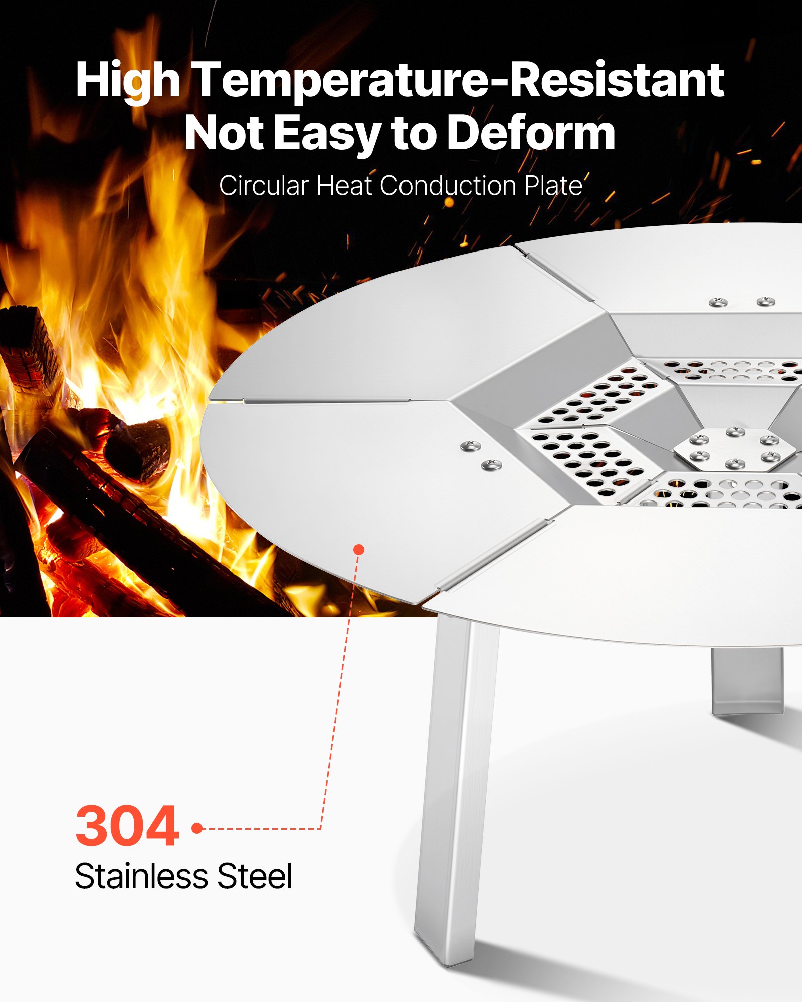 Εκτροπέας θερμότητας τζακιού VEVOR για σόμπα Yukon 508 mm από ανοξείδωτο ατσάλι Εκτροπέας θερμότητας τζακιού VEVOR για σόμπα Yukon 508 mm από ανοξείδωτο ατσάλι