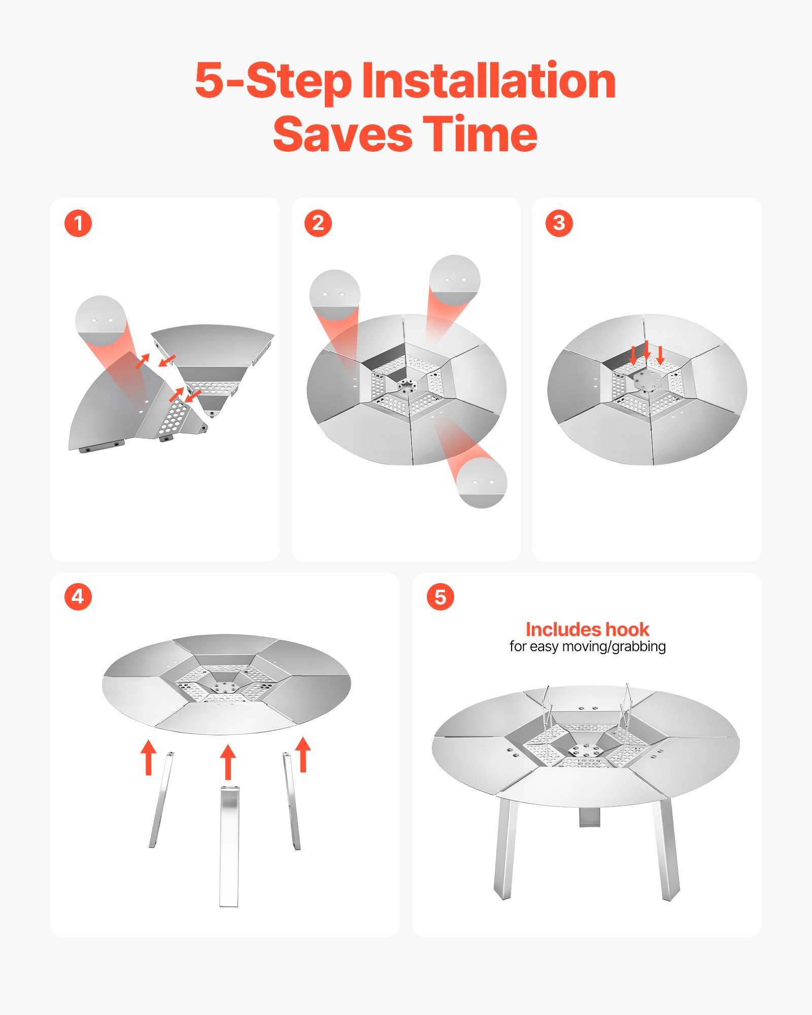 Εκτροπέας θερμότητας τζακιού VEVOR για σόμπα Yukon 508 mm από ανοξείδωτο ατσάλι Εκτροπέας θερμότητας τζακιού VEVOR για σόμπα Yukon 508 mm από ανοξείδωτο ατσάλι