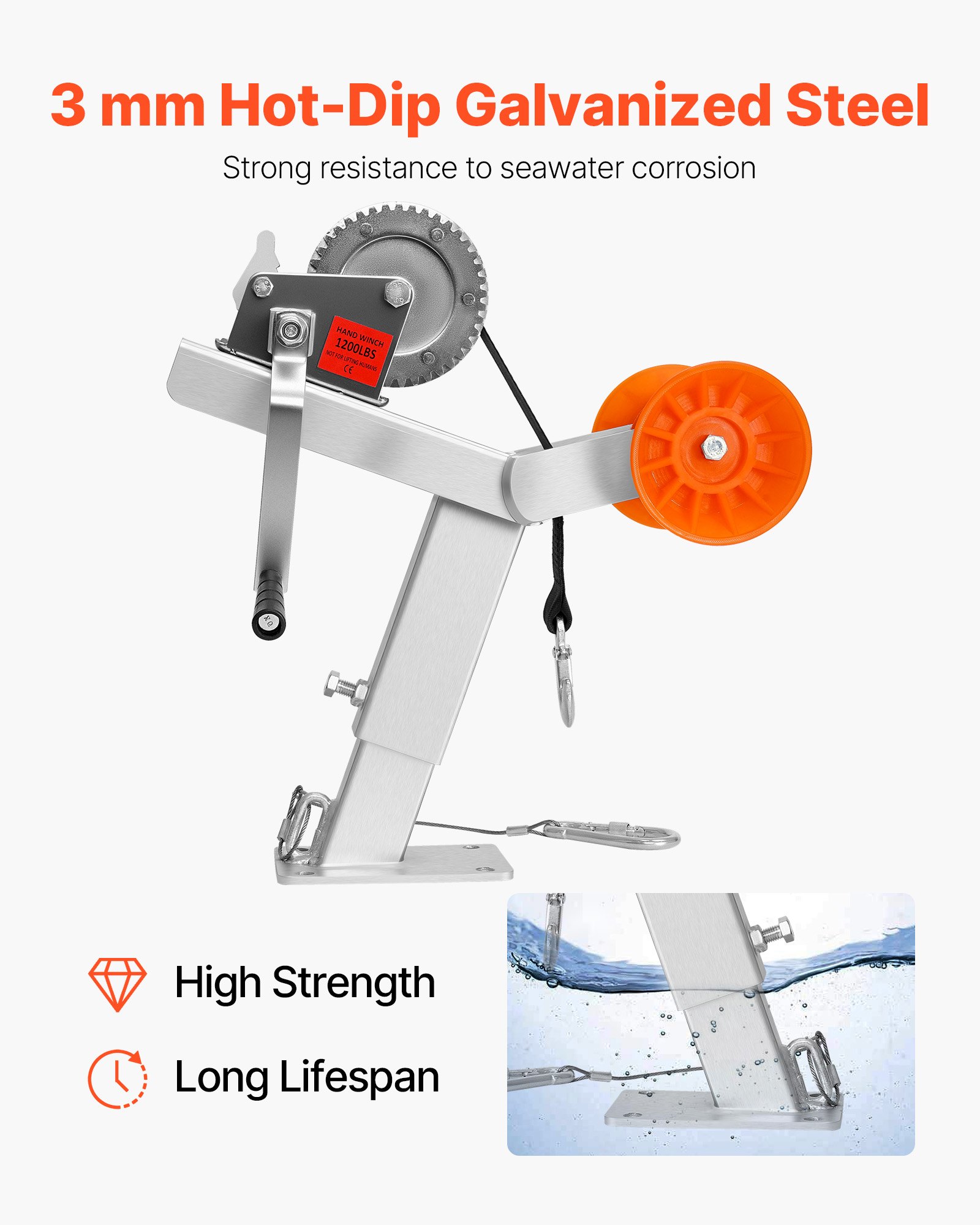 Βάση Βαρούλκου Ρυμούλκησης Σκάφους VEVOR με Ράουλο Βάση Βαρούλκου Σκάφους 544 kg Βάση Βαρούλκου Ρυμούλκησης Σκάφους VEVOR με Ράουλο Βάση Βαρούλκου Σκάφους 544 kg