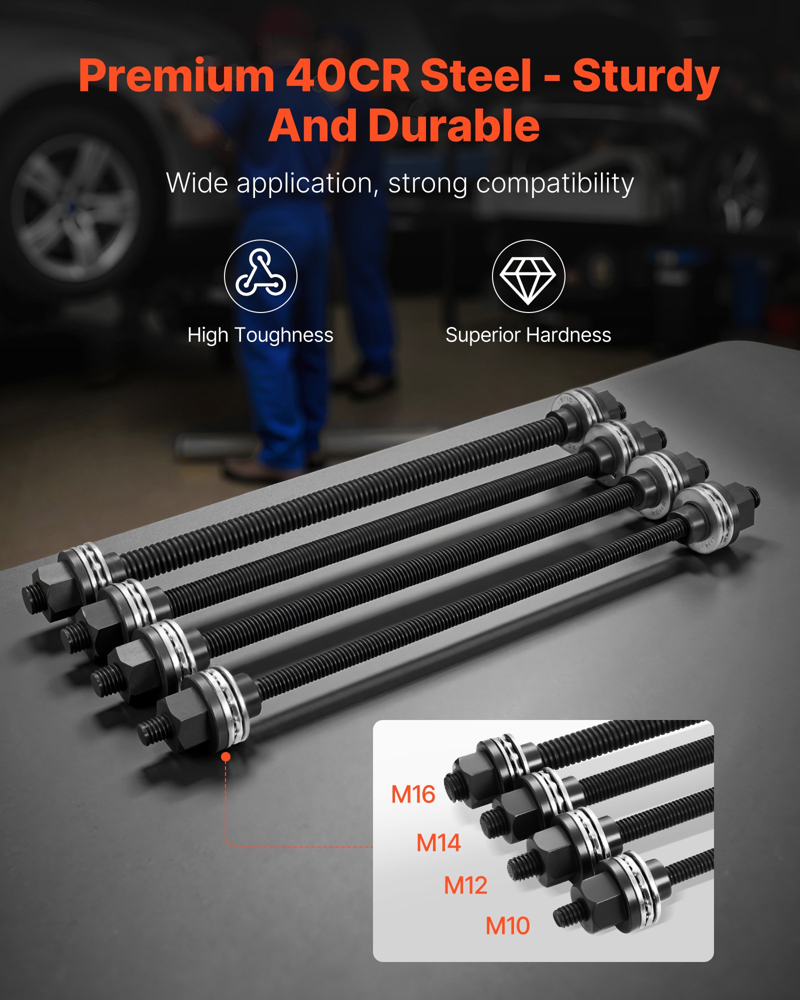 Σετ μανίκιων έλξης και πίεσης VEVOR, σετ εργαλείων αφαίρεσης ρουλεμάν δακτυλίου, 36 τεμάχια Σετ μανίκιων έλξης και πίεσης VEVOR, σετ εργαλείων αφαίρεσης ρουλεμάν δακτυλίου, 36 τεμάχια