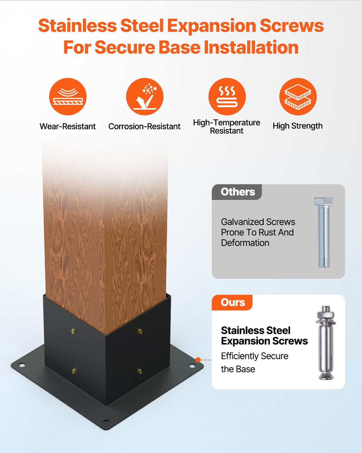 Βάση πέργκολας VEVOR 6x6 ιντσών εσωτερική 5,5x5,5 3 θέσεων, 4 τεμάχια με 4 βάσεις Βάση πέργκολας VEVOR 6x6 ιντσών εσωτερική 5,5x5,5 3 θέσεων, 4 τεμάχια με 4 βάσεις