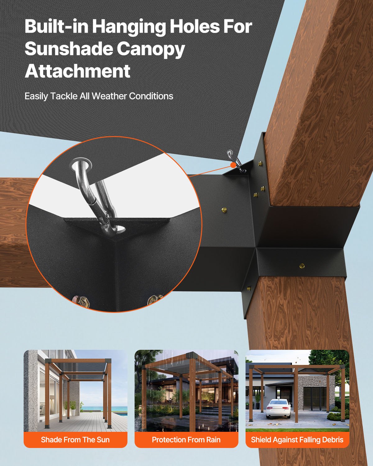 Βάση πέργκολας VEVOR 6x6 ιντσών εσωτερική 5,5x5,5 3 θέσεων, 4 τεμάχια με 4 βάσεις Βάση πέργκολας VEVOR 6x6 ιντσών εσωτερική 5,5x5,5 3 θέσεων, 4 τεμάχια με 4 βάσεις