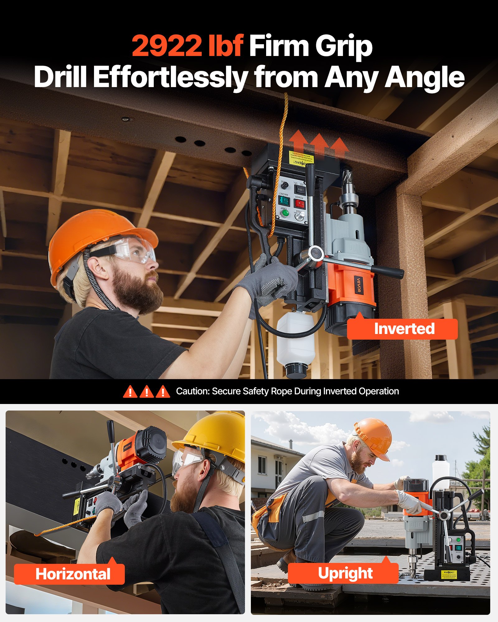 Μαγνητική πρέσα τρυπανιού VEVOR Πρέσα τρυπανιού Mag 1500 W 60 mm Διάμετρος τρυπήματος 0-600 σ.α.λ. Μαγνητική πρέσα τρυπανιού VEVOR Πρέσα τρυπανιού Mag 1500 W 60 mm Διάμετρος τρυπήματος 0-600 σ.α.λ.